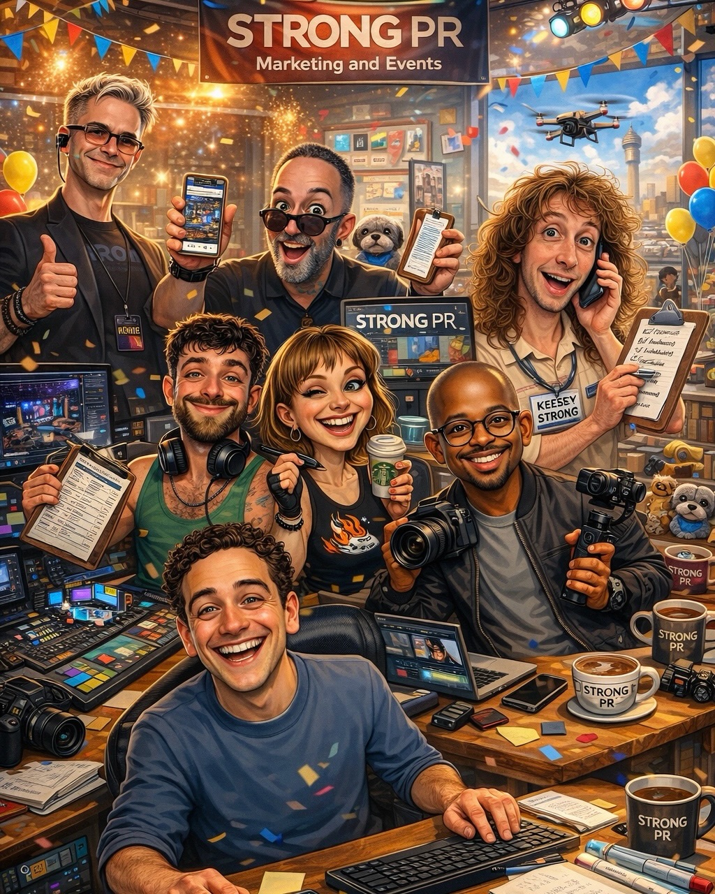 POV: you finally put all the chaos, creativity and caffeine in one room.
Meet the STRONG PR, Marketing & Events team.