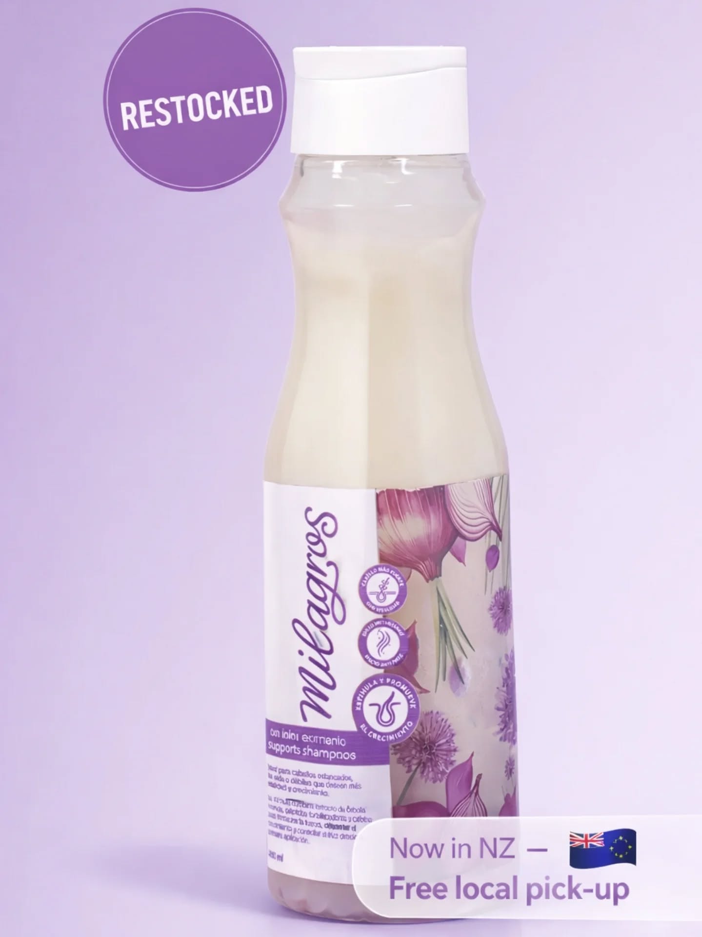 ✨ BACK IN STOCK — Milagros Onion Shampoo is back in Aotearoa!
Loved for stronger, fuller hair thanks to onion extract + peptides. Limited run — order now for free local pick-up in Auckland or fast NZ-wide shipping.
#MilagrosinNZ #onionshampoo #onionshampooforhairgrowth #NativoBeauty