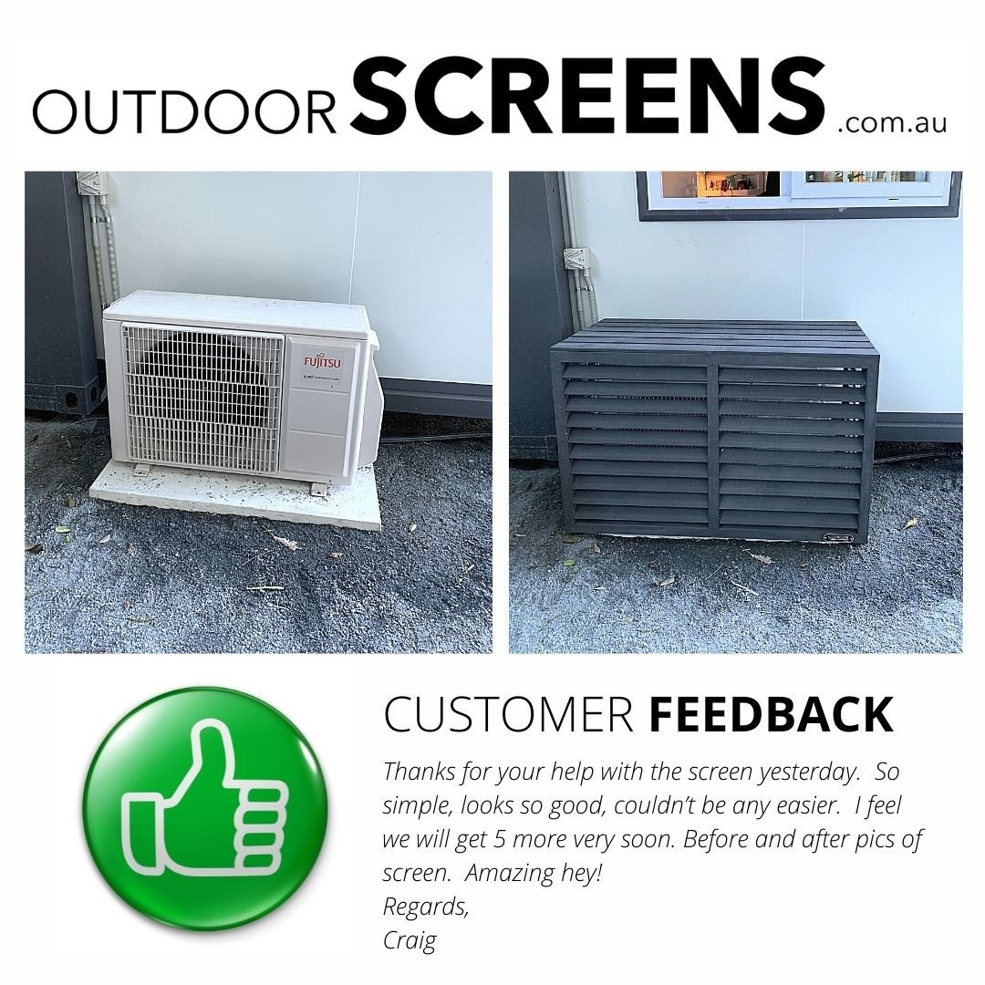 High quality
Made of Wood Plastic Composite Never require painting or staining Widely spaced 45ยฐ angled louvers Marine grade stainless steel hinges
Aluminium frame on top lid
1 minute installation with no tools required
Termite resistant
Mould resistant
Fast Australia wide delivery
Friendly service
07 5665 8271
#airconditionercover #outdoorairconditionerscreen
#aluminiumairconditionercover
#hideairconditioner
#outdoorscreens
#airconditionercover #airconditionerenclosure #airconditionerscreen #aluminiumairconditionercover #wpcairconditionercover #woodplasticcompositeairconditionercover #hideairconditioner #hidecondenser #condensercover #airconditionercoverMelbourne #airconditionercoverSydney
#airconditioneraustralia