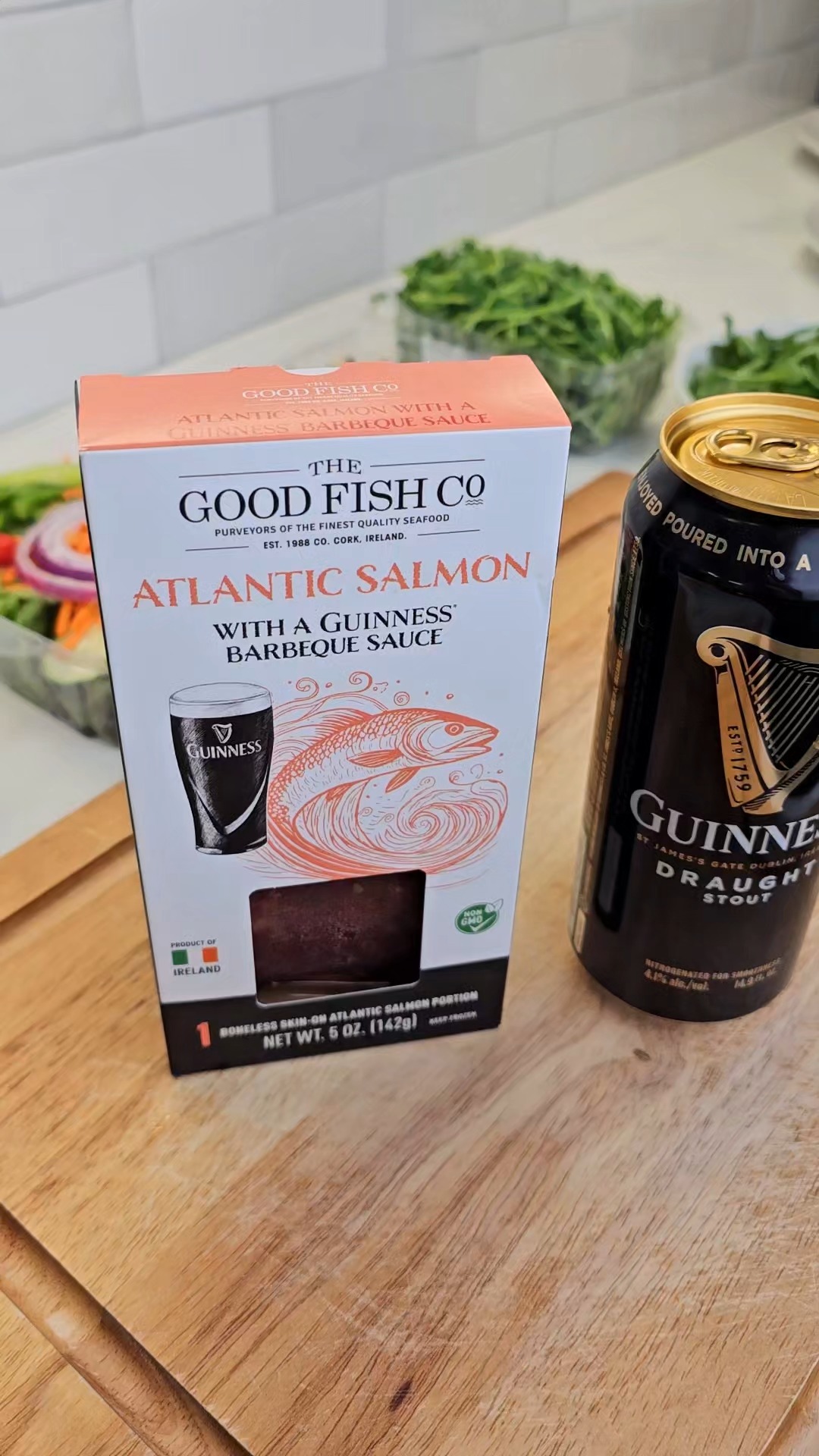 Welcome to the family! 🇮🇪
We’ve taken premium Atlantic Salmon from the waters of Norway and infused it with the bold flavors of Ireland: Guinness Stout, a sweet and smoky barbecue glaze.
--
Quick Cook Guide:
* Thaw product under refrigeration.
* Air Fry: 350°F for 10-12 minutes. (Preheated)
* Conventional Oven: 375°F for 18 minutes. (Preheated)
* Pro Tip: Serve alongside a crisp, premade salad for a sophisticated, healthy dinner with zero prep work.
The Good Fish Company Promise:
Family-owned in Co. Cork for 35+ years
No Fillers, No GMOs, No Artificial Ingredients or Antibiotics.
Consistent 5oz portions
#GoodFishUSA #IrishSeafood #AirFryerSalmon #Guinness #GuinnessGlaze #DinnerHacks #SeafoodExpoWinner #CleanEating #FamilyBusiness #Haddock #Salmon #EasyDinner