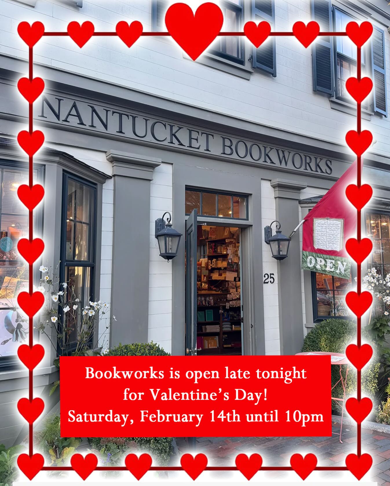 We’re trying something new!
Our proprietress @wendymhudson is keeping Bookworks open late tonight until 10pm for Valentine’s Day! It’s the perfect day to fall in love with a new book. If you’re out to dinner tonight stop in before or after. If you don’t have any plans, come hang out at the bookstore!