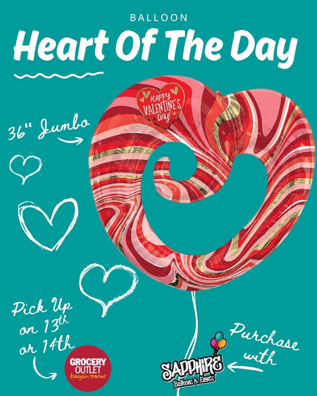 Todayās Heart of the Day is available for pre-sale š
Pre-order now and pick up at Mays Landing Grocery Outlet on February 13th or 14th, between 9amā6pm.
Limited quantities, fresh designs, and once pre-orders closeāitās gone.
Lock yours in and make Valentineās Day easy.
š Pick-up location: Mays Landing Grocery Outlet
š New Heart revealed every day at 6pm
#HeartOfTheDay
#ValentinesDayReady
#ShopLocalNJ
#MaysLanding
#ValentinesPreOrder
#BalloonLove
#SmallBusinessNJ
#ValentinesVibes