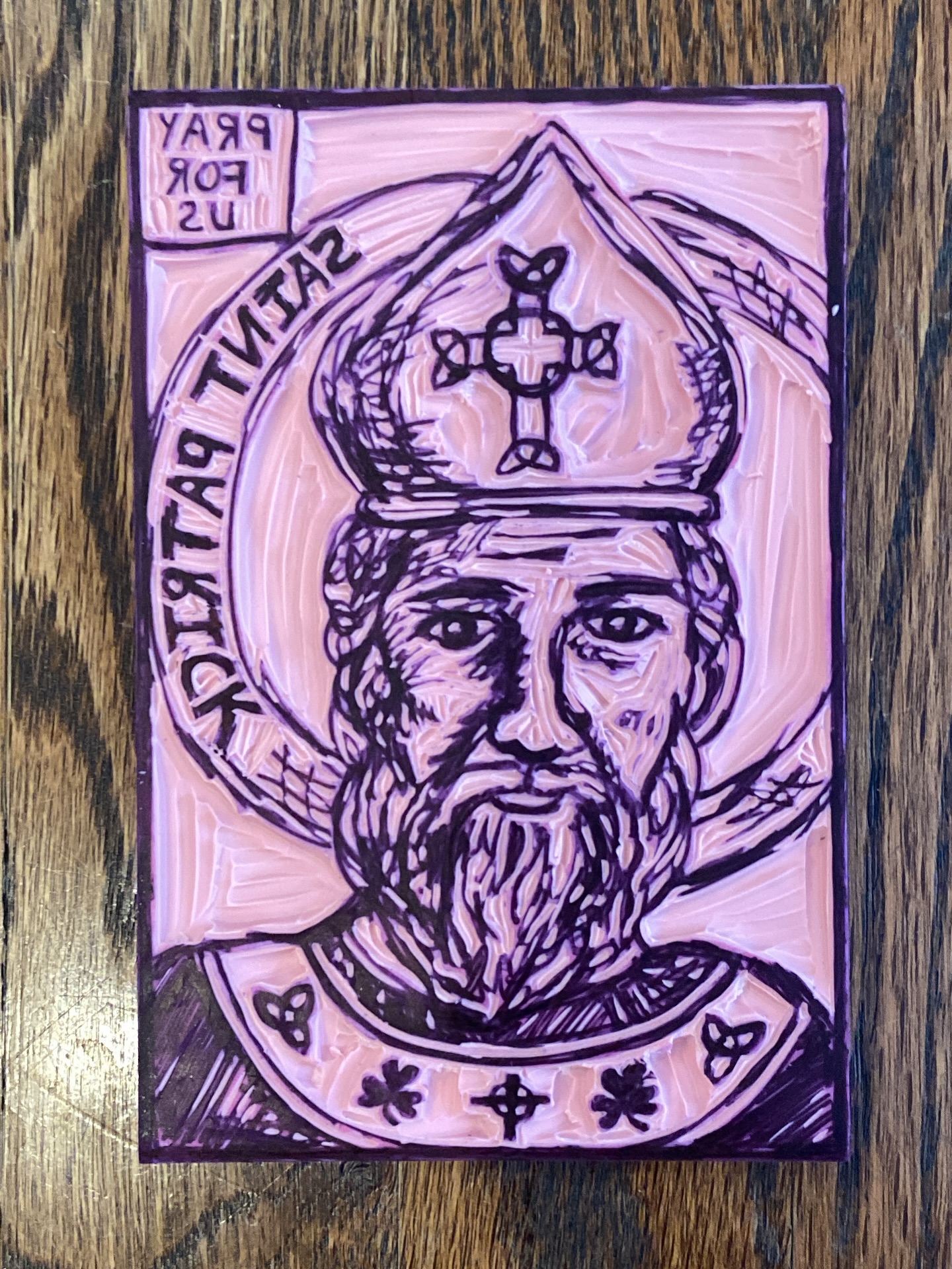 Linocut prints in progress!
Saint Patrick (will be the Patreon Mail Club print for March, link in bio to my patreon to join to get this print once they are made, if you subscribe while it’s still February you’ll also get this month’s Saint Blaise print☺️)
Saint Valentine (meant to have this done before Valentine’s Day but then forgot I drew it until I found the block in my bag on Valentine’s Day and ended up just carving it that day, so at least it’ll be ready for next year 🙃)
Saint Dwynwen (still needs to be carved, another good one for February for Valentines Day/February but she is actually celebrated on January 25th and St. Dwynwen’s Day is the Welsh equivalent of Valentine’s Day. She’s also a patron saint of sick animals)
I’m thinking of printing the Saint Patrick linocut print in green, Saint Valentine in red, and probably green for Saint Dwynwen (or red or purple) unless anyone has suggestions for a better fitting color for her.
#catholic #fyp #linocut #workinprogress #peopleofprint