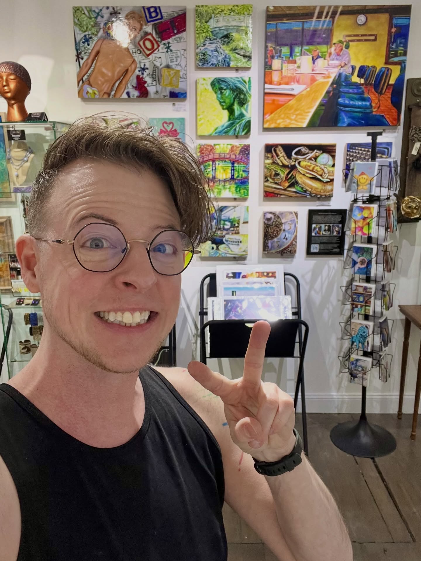 I got both my walls refreshed in one day!!! I’m a little sore but I think they look great. 😁👍
On Friday the 13th, Green Door Art Gallery has their opening reception for their exhibition, “Affair of the Parts