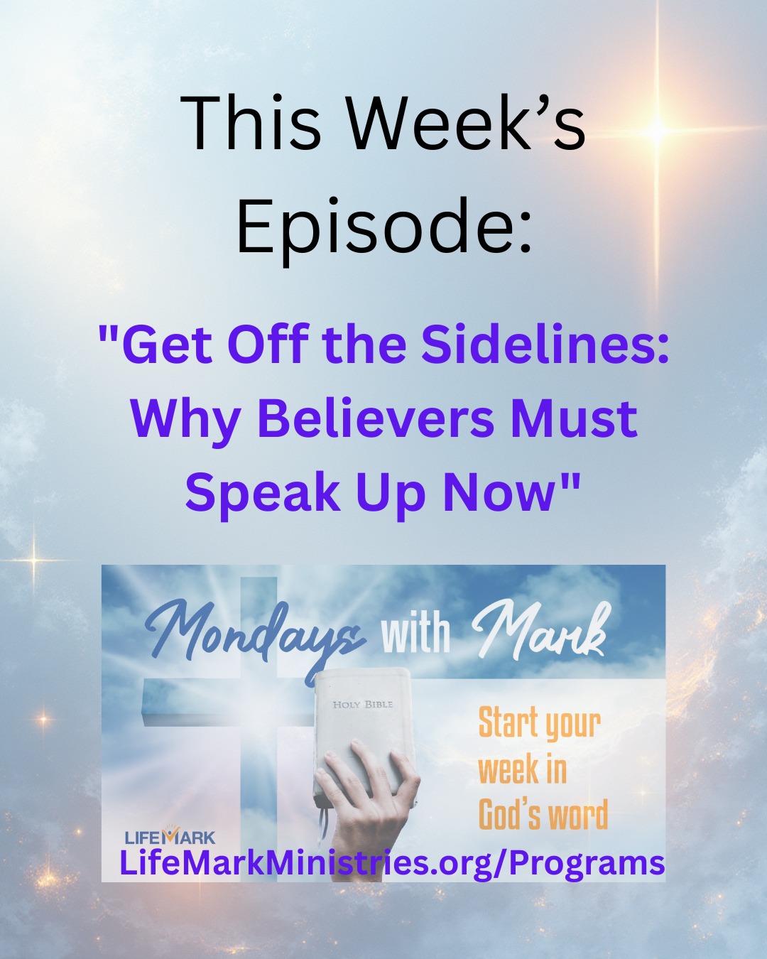 Mondays with Mark - Get Off the Sidelines: Why Believers Must Speak Up Now
Watch our latest episode on Vimeo or listen to the podcast on your favorite streaming service.
