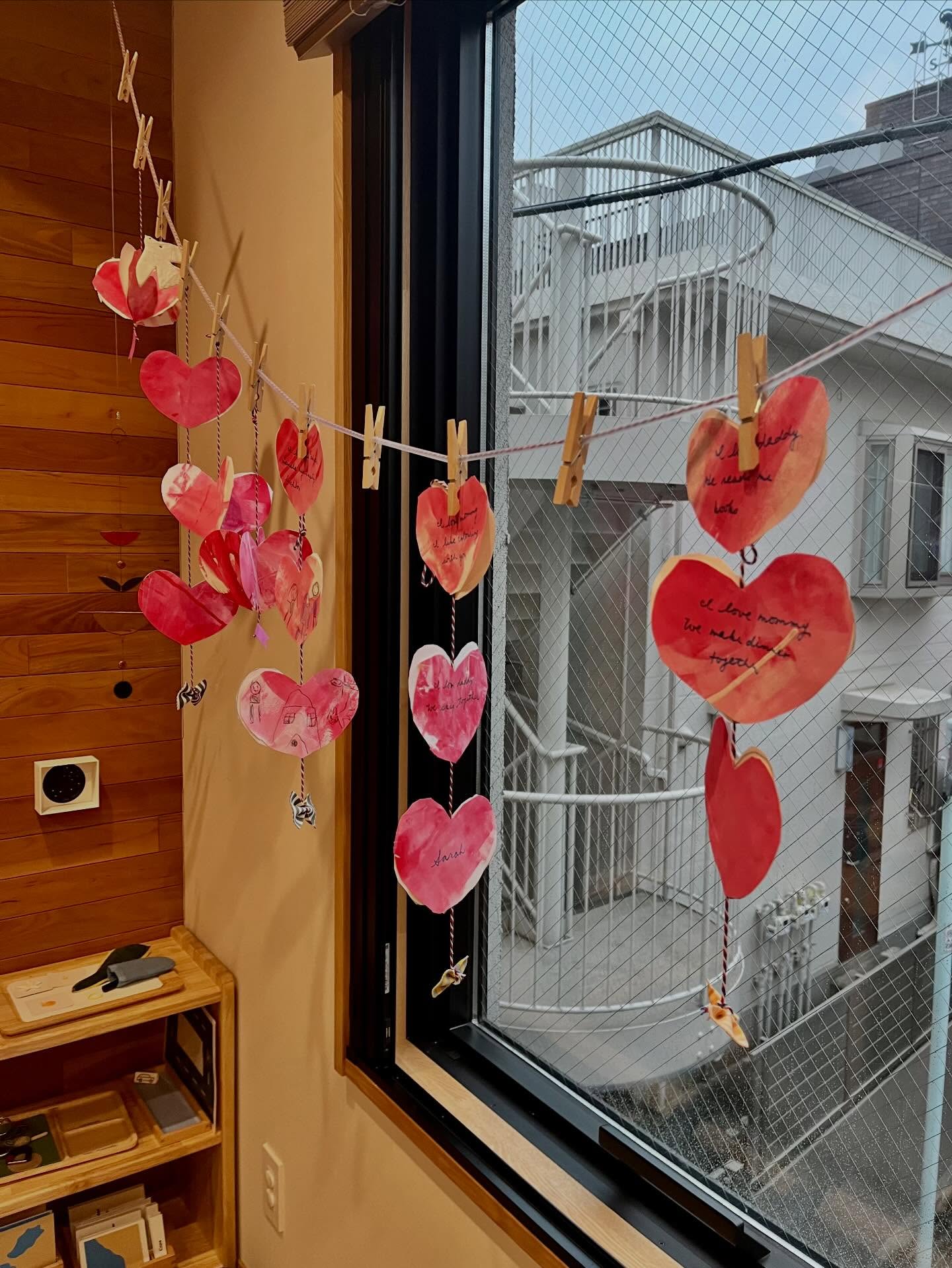 We thought of all the people we love all week as we made Valentines to bring home at the end of the week!