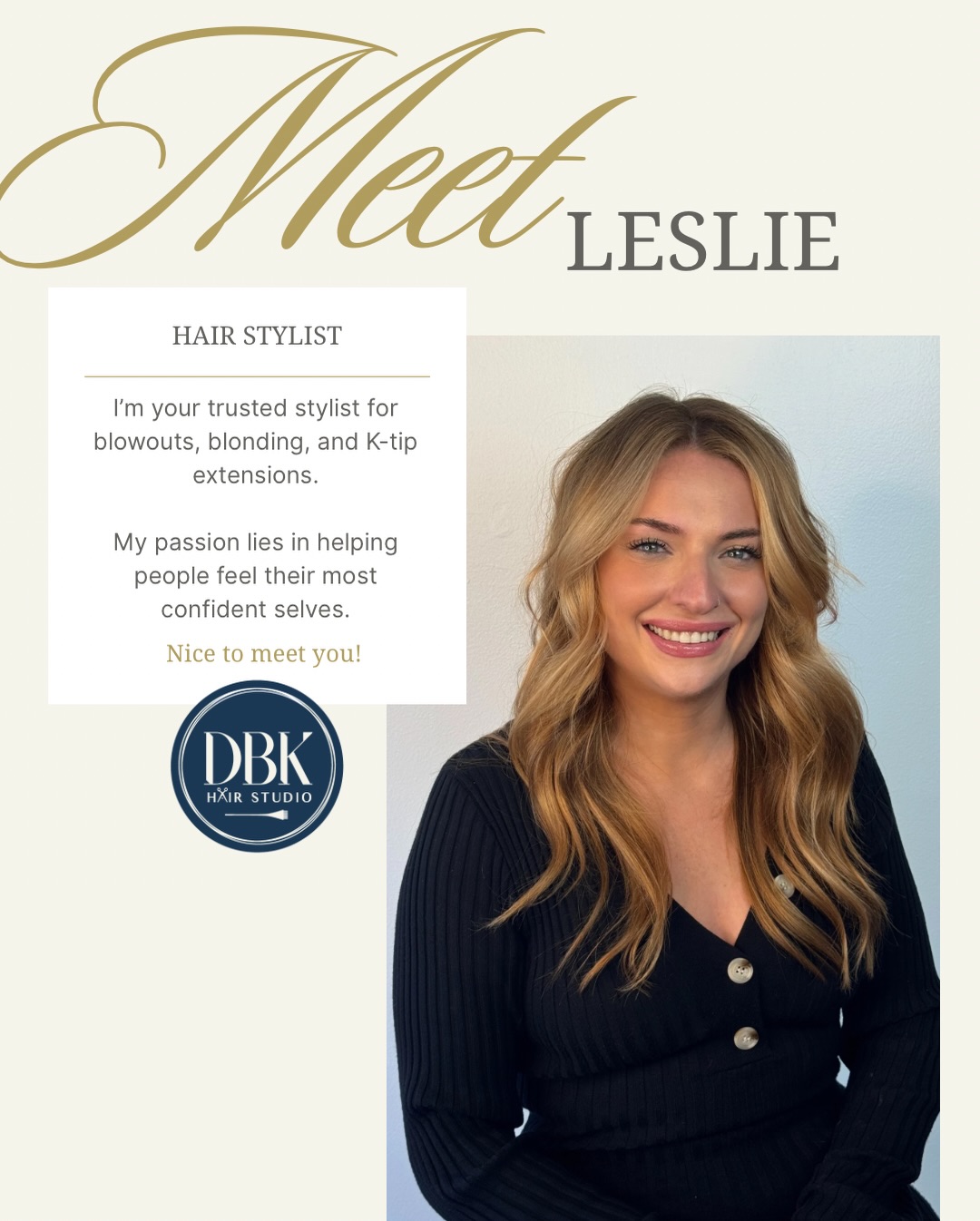 Give a warm welcome to our new stylist, Leslie! 🥂
.
#stpetesalon #tampahairstylists