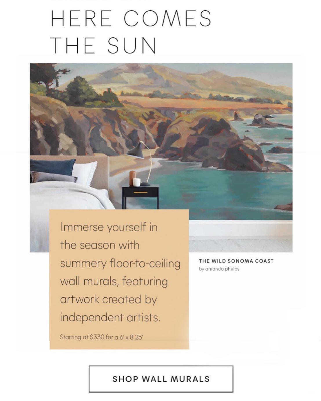 The Wild Sonoma Coast is now available as a wall mural! Use code: SHIPFREE for free shipping and returns at minted.com #fineart #wallmurals #sonomavibes #minted