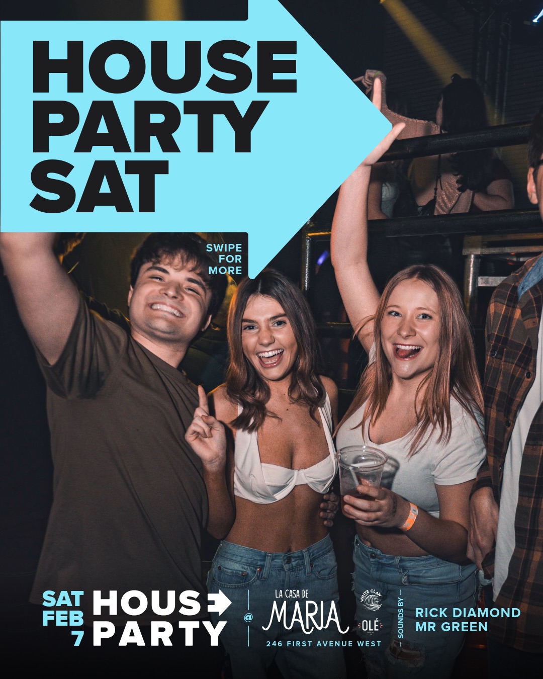 See you tonight for the best Saturday night in North Bay 🎉LADIES FREE BEFORE 11PM + POWER HOUR ($3 shots from 11 - midnight) 💪
$5 Olé ,$7 Whiteclaw Surges and tons of prizes to be given out all night. 🔥
Music by @rickdiamond6 @mr.djgreen
Welcome Home 🏠
.
.
.
.
.
#houseparty #saturday #nipissing #university #canadore