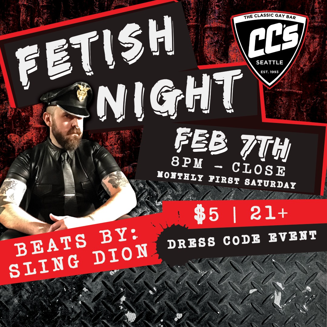 Tonight is FETISH NIGHT with Sling Dion.
Coat Check supports ONYX Pacific Northwest