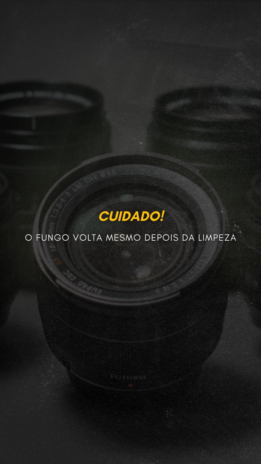 Fungo não surge por acaso. Ele aparece quando há umidade e esporos presentes no ambiente.
Mesmo depois da limpeza, se a causa não for resolvida, o fungo volta e se espalha, prejudicando suas lentes.
A UV DRY atua direto na causa: controla a umidade do ambiente e a luz UV-C inativa os fungos dentro da lente.
Proteção real é agir na causa, não só no efeito.
UV DRY — o padrão de proteção para lentes fotográficas.