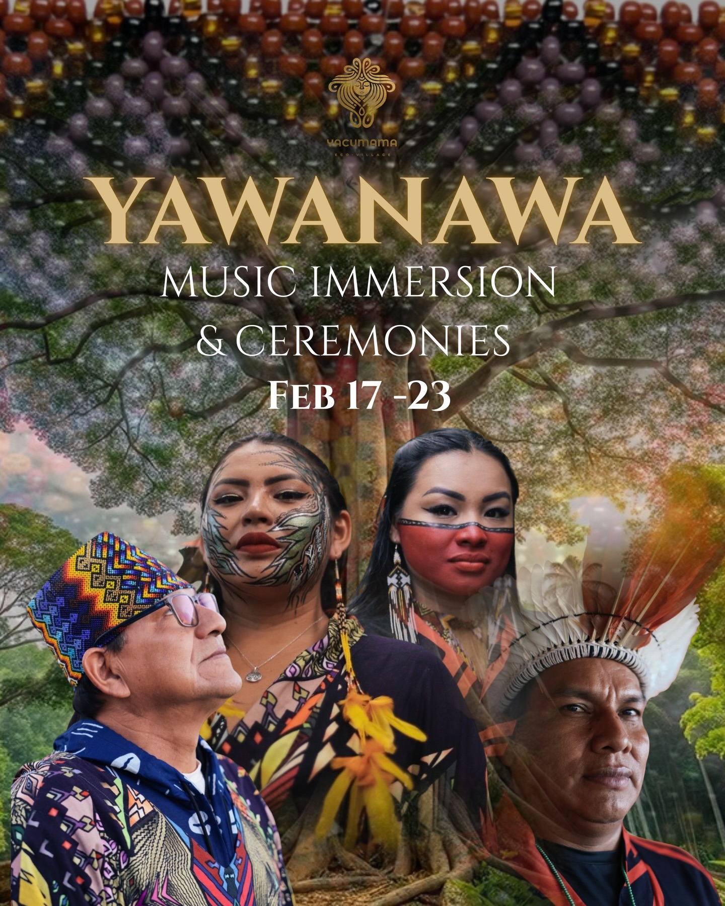 ✨🐍 YAWANAWA x YACUMAMA 🐍✨
4 days until the Yawanawa Music Immersion begins in Costa Rica!
FINAL CALL & LAST SPACES OPEN 🎶
We are deeply blessed to be welcoming our Aldeia Sagrada Familia back to Yacumama for an incredibly potent and joy-filled week!
Join us for our 7-day Music Immersion where we’ll be in an intimate study with the Saitis (Sacred Chants) and the Ancestral Wisdom Teachings of the Yawanawa Peoples.
Feeling the call to commune in ceremony with the force of the Amazon Rainforest? Ceremonies are open to the community - Feb 18 + 20.
Drop a 🎶 in the comments to receive all info.
🌳🧡🌈 Só Alegria!!!