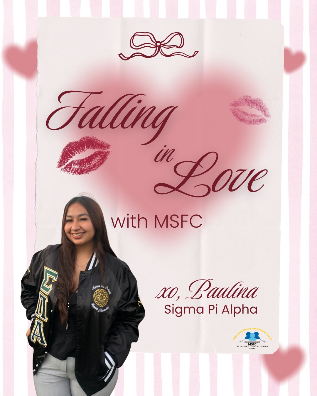Valentine's Day is just around the corner, so come find out why our MSFC members fell in love with their chapter!
⋆。💌°✩ ──────
#msfc #sorority #fraternity #irvinemsfc #sfl #irvinesfl #uci #ucisfl #ucimsfc #irvine #universityofcaliforniairvine
#valentinesday