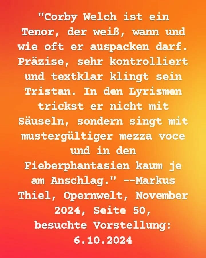 #corbywelchheldentenor #corbywelch #heldentenor #tristan #theaterregensburg #tristanundisolde #singerlife #opernwelt #richardwagner #isoldekommt #dünktdichdas #opera