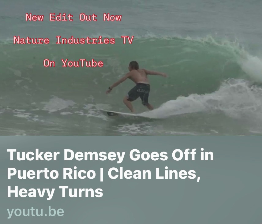 Tucker Demsey Explodes in Puerto Rico. https://youtu.be/DezsSO4yPLk #natureisourindustry #surfing #veraflex #surf