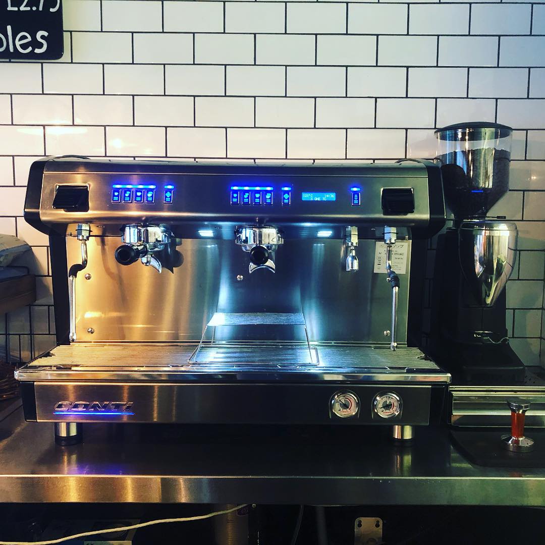 New installation at @kino_bermondsey. Now pulling some great shots on the Conti X-One. #espresso #contiespresso #ryebaycoffee #coffeeandcinema