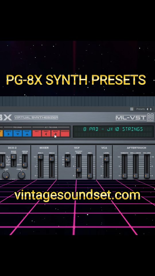 Vintagesoundset.com
PG-8X Synth Presets demo
#themidnight #synthpresets #Timecop1983 #roland #pg8x