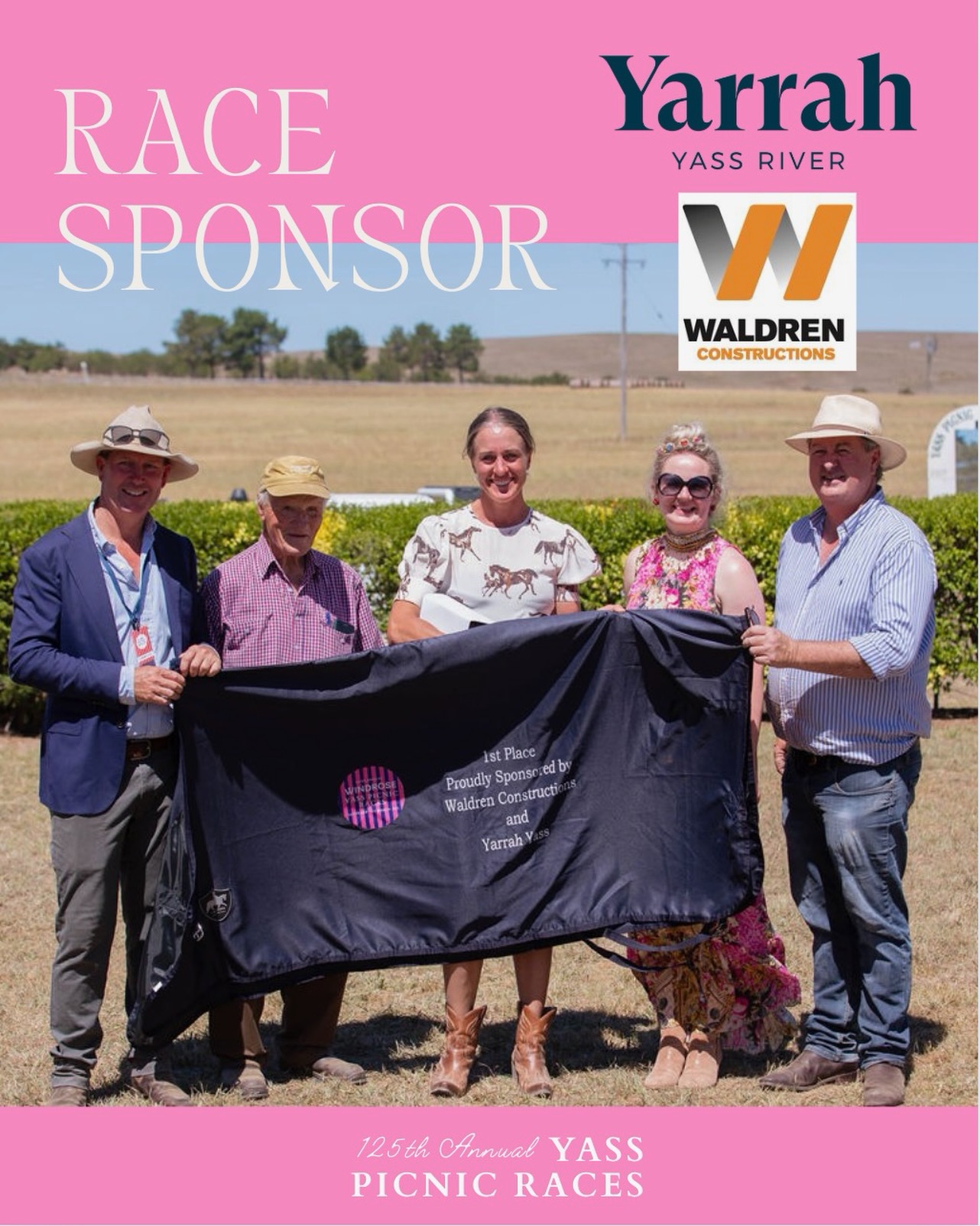 A big thank you to of our long standing race sponsors: Yarrah, Yass River and WMD Construction, Yass. We are incredibly grateful for their continued support of the Yass Picnic Races and the Race Club.
Behind these businesses are families who have backed the races for many years, including the Walker family and Stan Waldren and family and their involvement plays a big part in keeping race day at Marchmont going strong as we celebrate 125 years. Sponsorship helps with everything from track preparation to facilities on the day, so we encourage everyone to support the businesses that support our community event and to thank them in the lead up to and on race day.
With less than two weeks to go, now is the time to jump online, pre purchase your tickets and get your plans in place!!
#YassPicnicRaces #RaceSponsors #SupportLocal #YassValley #CountryRacing CommunityEvent