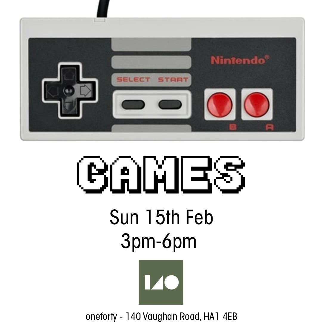 Excited to welcome Games back this weekend with an exciting new edition…if you know, you know 👀
NES 🖤🩶❤️
As well as all of our beloved board games like Chess, Scrabble, Risk - you name it - we’ve got it! Everyone’s a winner at Oneforty’s games afternoon🥇
✅ Free
📆 Sun 15th Feb
⏱️ 3pm-6pm
📍oneforty - 140 Vaughan Road, HA1 4EB
☕️🫖🥂🍻 cafe & bar open
#westharrow #harrowonthehill #boardgamenight