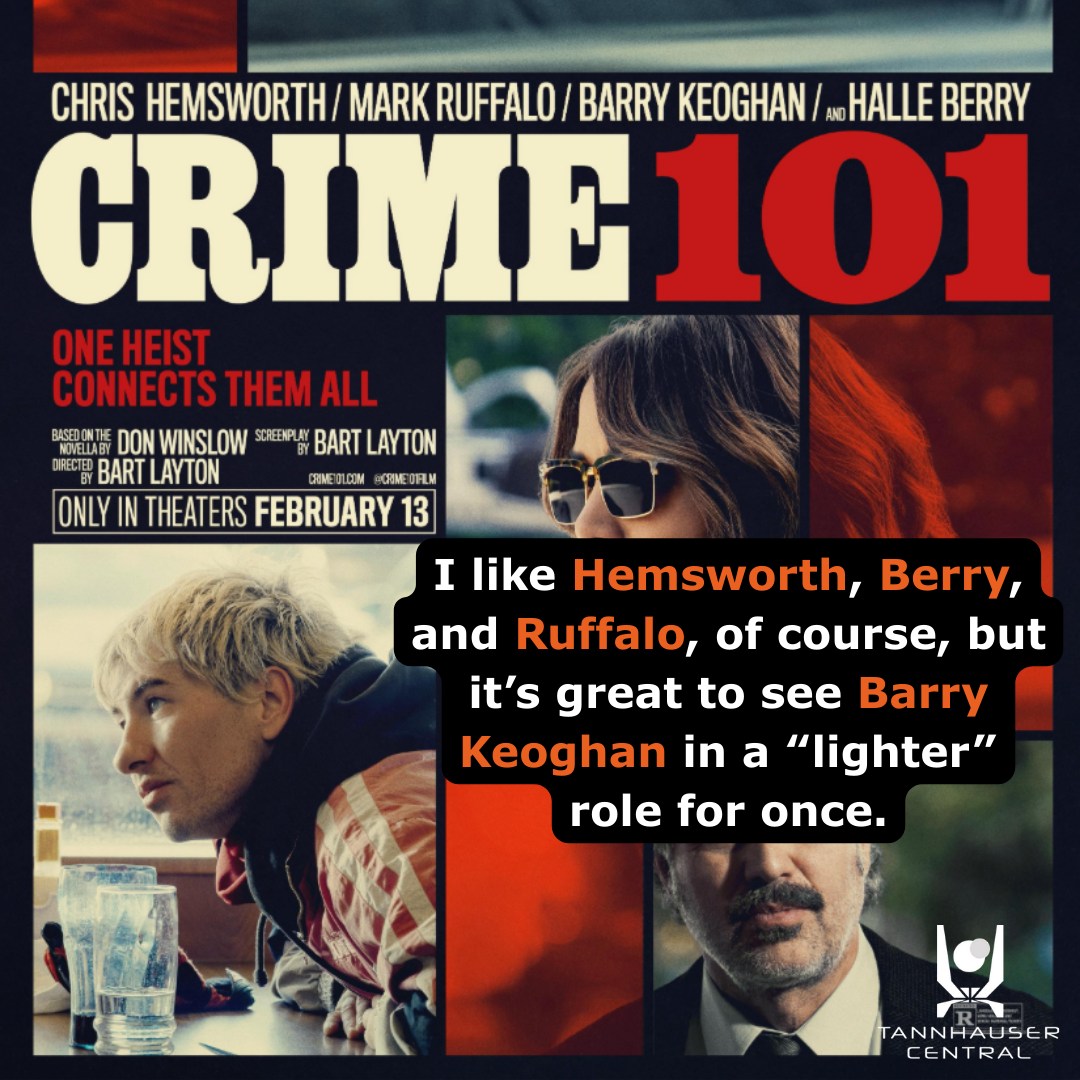Slick Suits, Sharp Turns
Give me a big, glossy, Ocean’s Eleven style crime caper and I’m in! And you also get Nick Nolte and Jennifer Jason Leigh. What’s not to like?!
Premieres tomorrow.
#Crime101 #BarryKeoghan #NickNolte #JenniferJasonLeigh