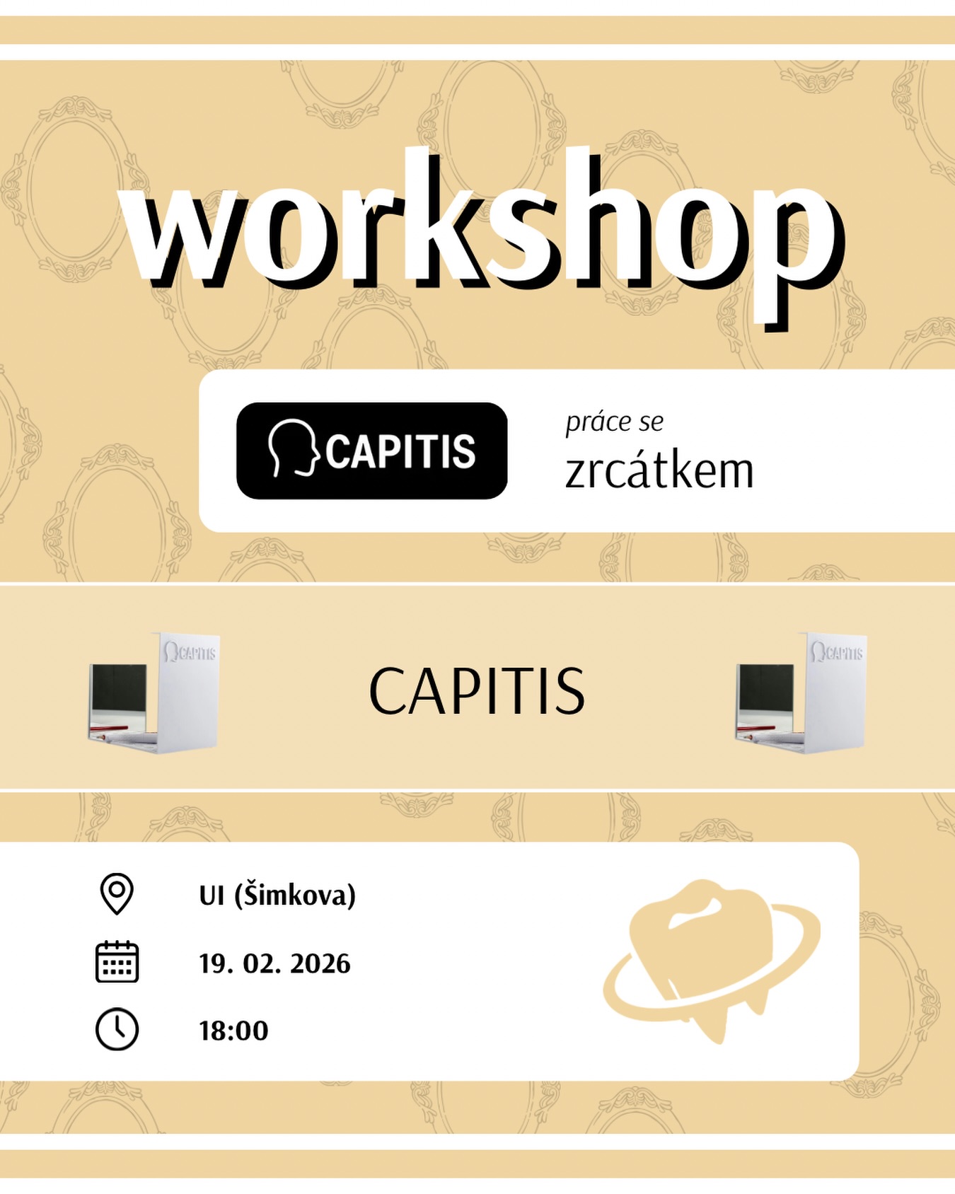 Je to tady! 🪞✍️
Avizovaný workshop s firmou Capitis je konečně tu. Je načase si pořádně ujasnit, kde je vlevo a kde vpravo… 🤭
Přijďte si s námi potrénovat práci v nepřímém pohledu už ve čtvrtek 19. února 🏫. Registrovat se můžete přes odkaz na Story nebo v Biu 😉.
Všem přejeme úspěšné zahájení nového semestru a těšíme se na další společné chvíle 🍀!