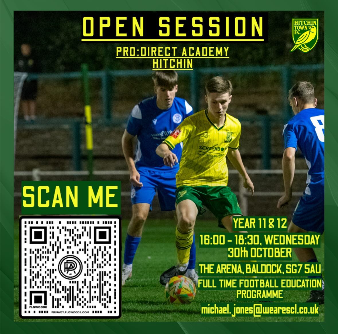 Open Session πͺπ»
If youβre in Year 11 and interested in finding out more about what we have to offer you when you leave school, scan our QR code to sign up for our open session π€πΌ
Feel free to message us on this account π₯