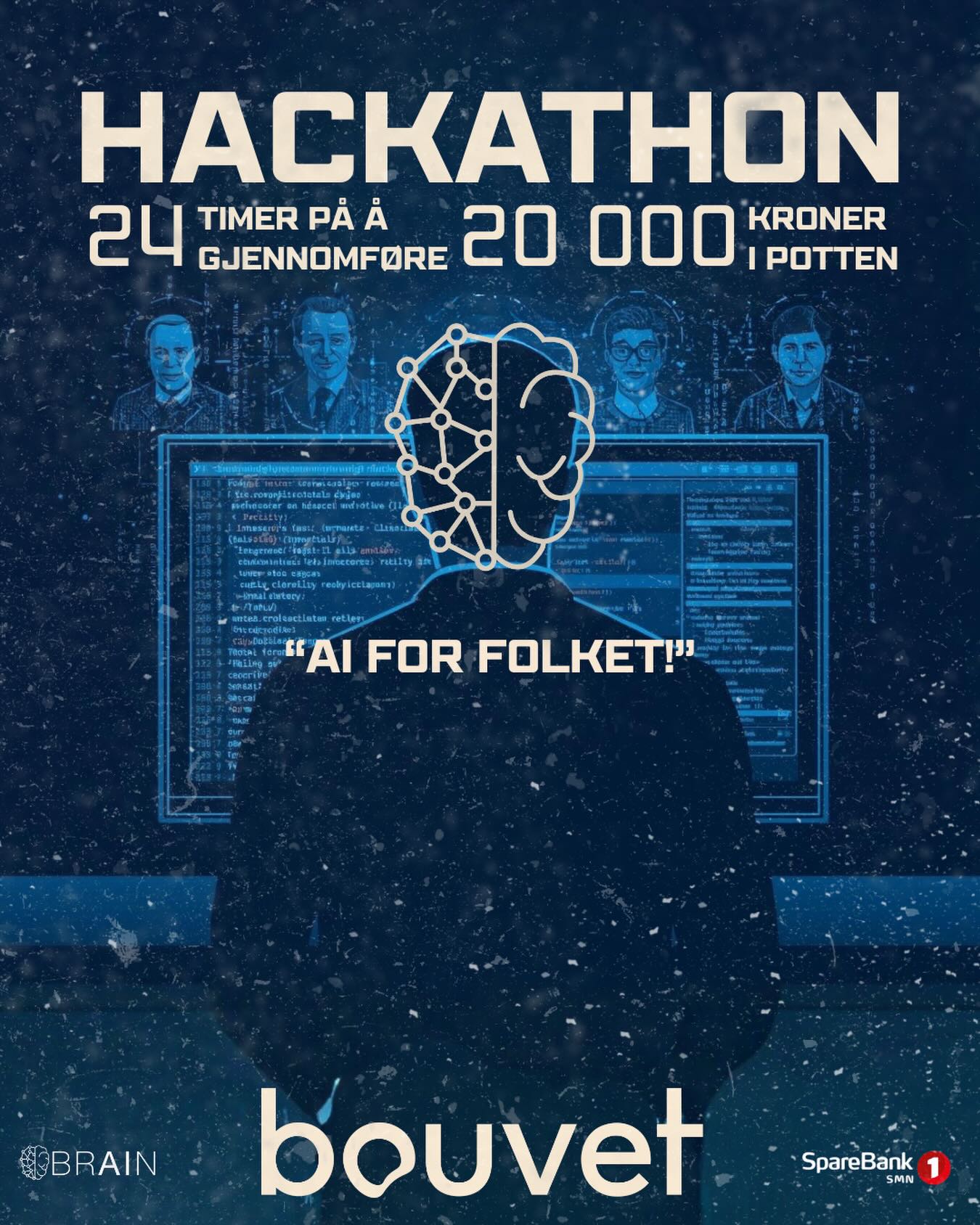 Den 13. til 14. februar arrangerer vi i BRAIN et AI Hackathon i samarbeid med Bouvet! I løpet av 24 timer utforsker vi hvordan kunstig intelligens kan brukes i politikk, samfunn og beslutningstaking.💡Det blir god mat og muligheter til å vinne pengepremier på samlet 20 000 kr!🤩
Enten du er nybegynner eller har erfaring, passer hackathonet for deg! Du jobber i grupper på 4-6 personer og står fritt til å velge hvordan dere angriper utfordringen. Høres dette gøy ut? Samle et lag og meld dere på. Du vil ikke gå glipp av dette!
Link i bio for påmelding!🌟