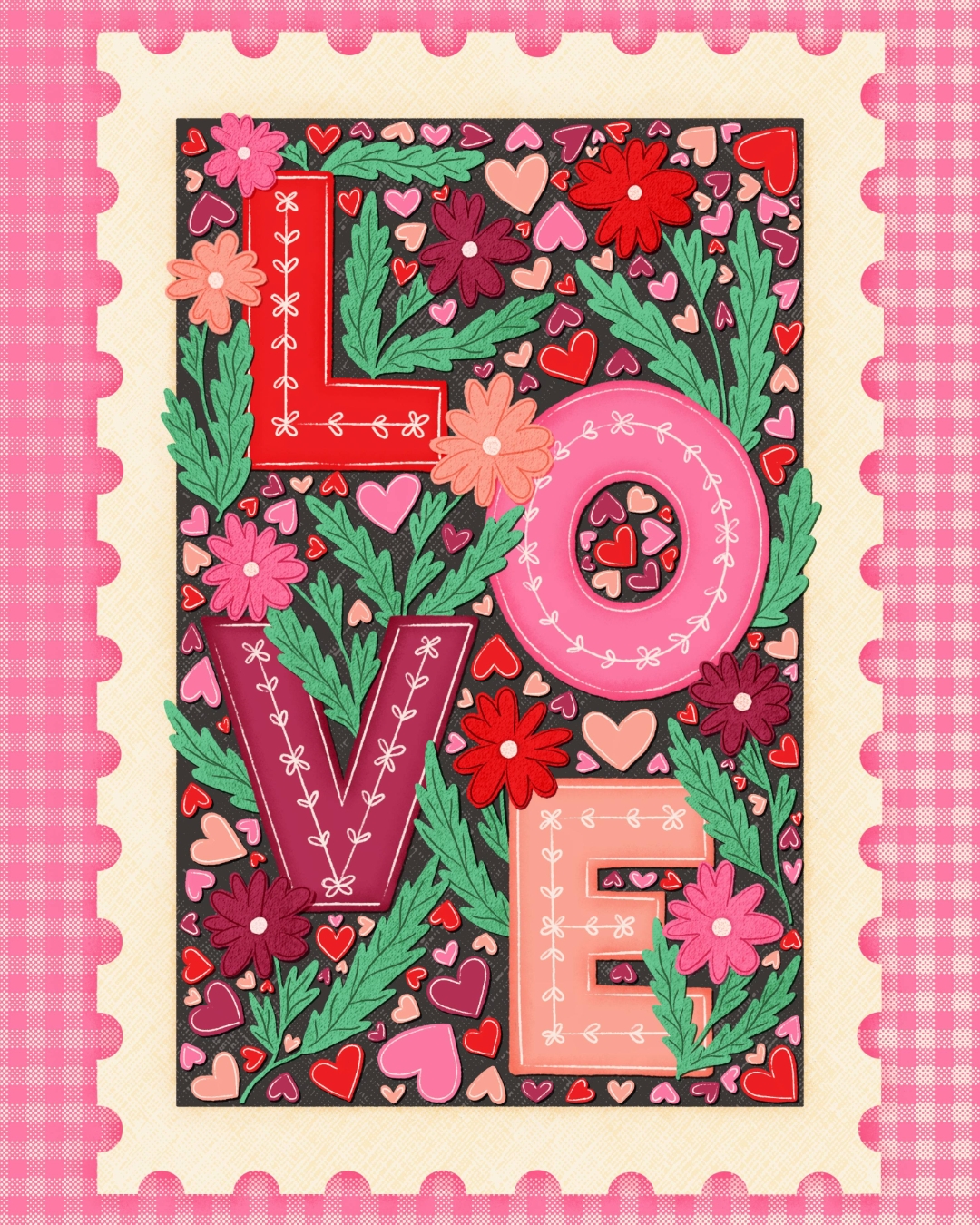 When I started to work on the "Little Notes of Love" collection I knew I want to add a LOVE stamp design. I love this subtle 3D effect and vibrant color palette.
For surface pattern design collaborations, please contact me directly my agency @advocateart01
valentine's day art - #greetingcard - surface pattern design - #artlicensing - adobe fresco - freelance illustrator