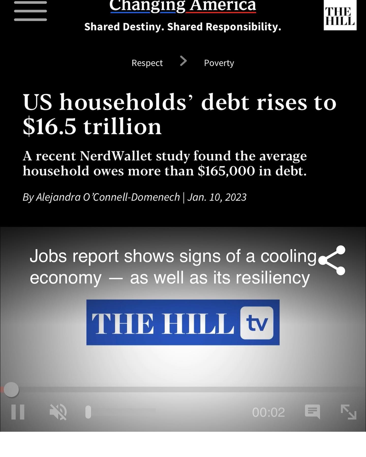 The average U.S. household owes more than $165,000 in debt, according to a new NerdWallet study.
That amount of average household debt has pushed the national total to $16.5 trillion, a 7.65 percent increase from a year before.
Study crafters also found that the credit card balances carried from month to month have gone up over the past year, now totaling roughly $460 billion. #shoulifinance #debtfreecommunity #debt #financialfreedom #finance #financetips #financialliteracy #householddebt #financegoals #finacialfreedom💵💵 #financecoach