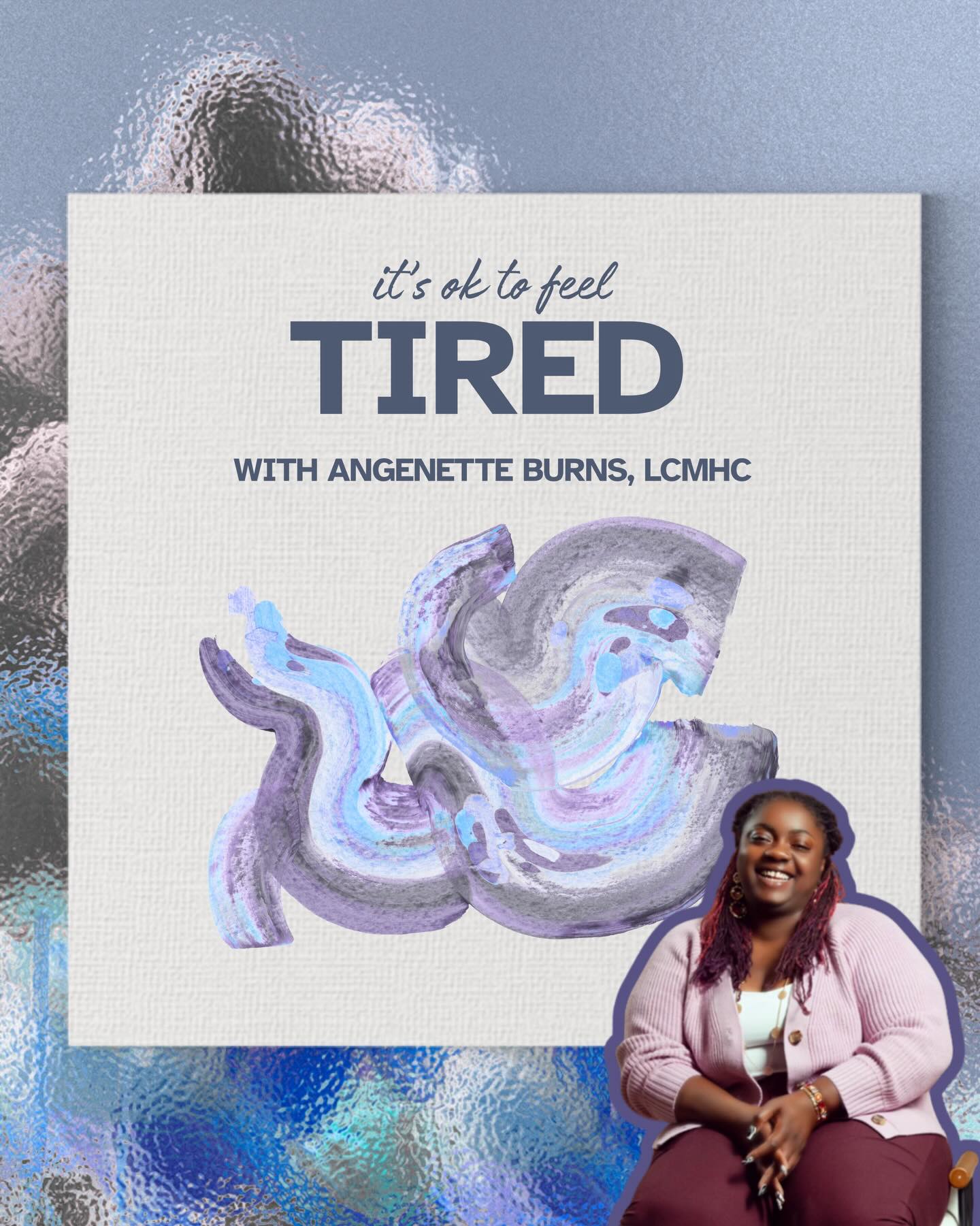 Tired doesn’t mean you’re failing.
Tired shows up when our nervous systems are stretched from being “on” all the time.
Not because you’re doing life wrong,
but because emotional labor, caregiving, stress, and healing all cost energy.
Tired isn’t asking you to push harder.
It’s asking for rest, boundaries, or support.
Instead of asking, “What’s wrong with me?”
try asking,
“What am I asking of myself right now?”
Then take one small action to reduce demand. Rest doesn’t have to be earned to be valid.
❤️Angenette Crume is a licensed therapist who works with adults and teens navigating identity, self-esteem, life transitions, and emotional burnout. Many of her clients are high-achieving, deeply caring, and often feel like they’ve lost themselves while carrying everyone else. She creates a space where you feel seen, respected, and understood without having to over-explain. Now accepting clients in MA and NC.❤️