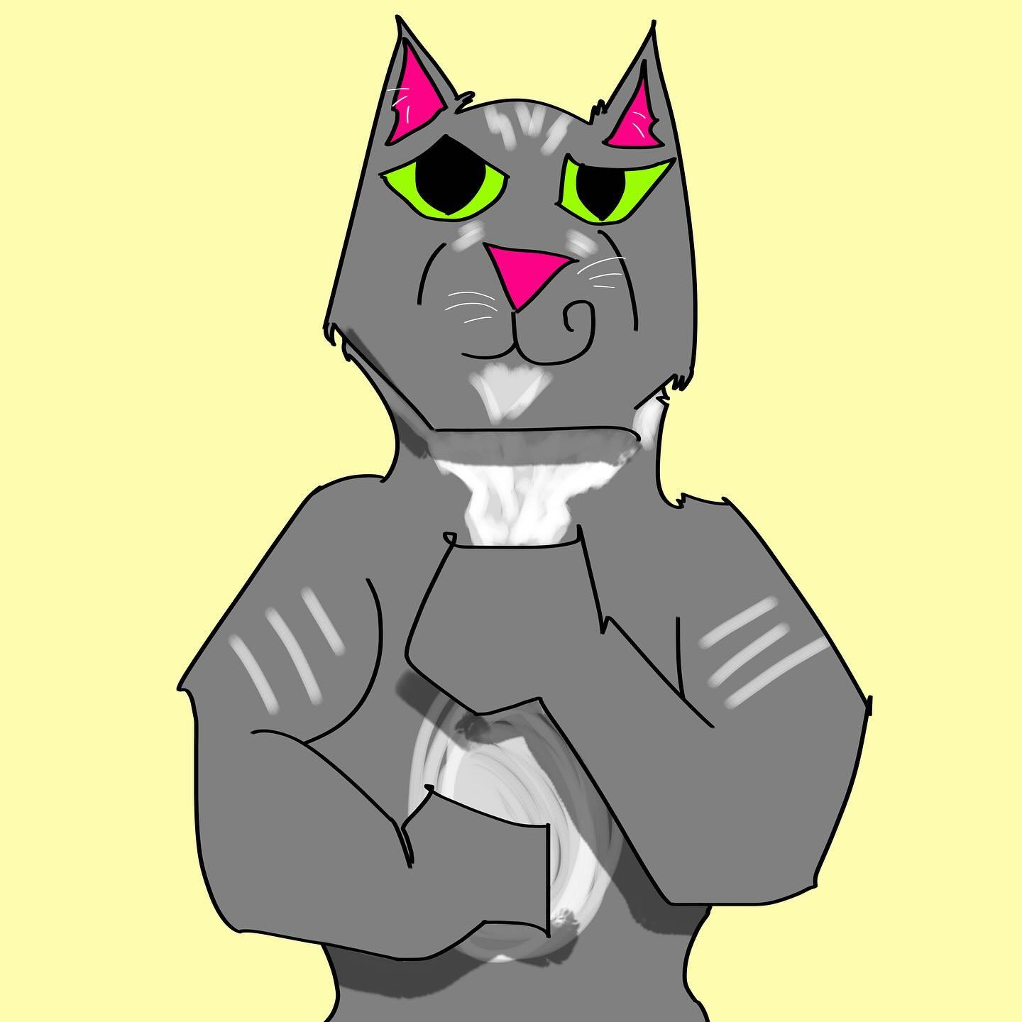 Tuxedo Cat fixing his tie.
#CatratéFighters