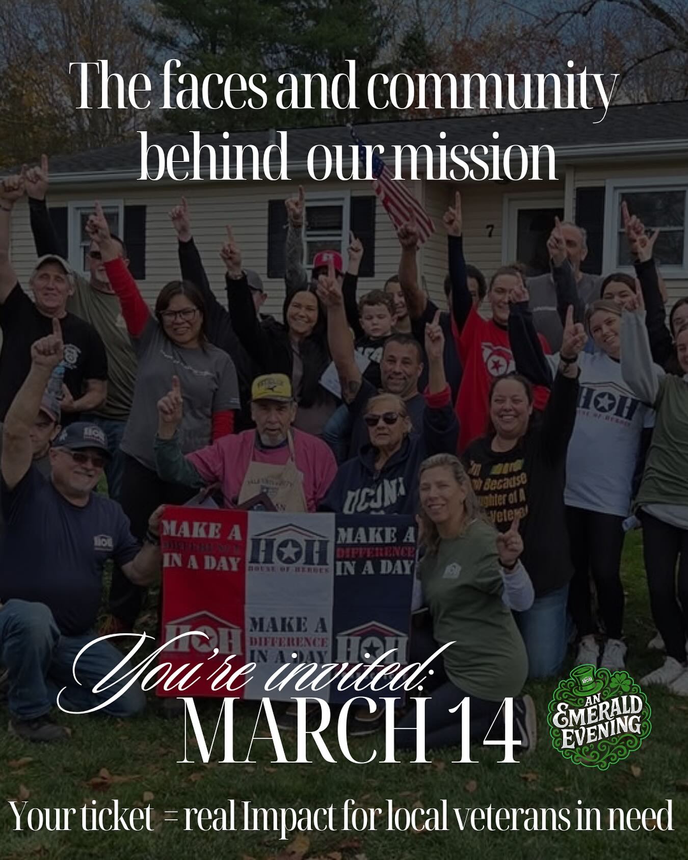 Trade your usual dinner reservation for a night that gives back.
Good food. Great people. Even greater purpose.
Join us March 14th from 6–11 p.m. at the Aqua Turf for an evening supporting the Veterans who supported all of us.
Your ticket includes dinner, open bar, and live music (@massconnfusion) all while making a real impact right here in our community.
It’s an Irish/green-themed celebration, but truly come as you are; dress up, dress casual, whatever feels comfortable. We just want you there.
Tickets available at hohct.org/events or link in our bio!
Make it a night out that truly matters 🇺🇸