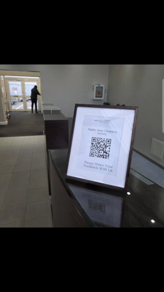 🚀 International Innovation Day
At Cleanoffice.co.uk, innovation isn’t just a buzzword — it’s how we deliver exceptional standards every single day.
Today, we’re showcasing our instant customer feedback surveys, recently installed at a managed property in Leicester. These smart QR-code surveys allow tenants, visitors, and property managers to share feedback instantly, giving us real-time, transparent insight into cleaning standards across the building.
This means we can identify opportunities, respond immediately, and continuously improve — ensuring every space reflects the high standards our clients expect.
It’s all part of our commitment to innovation, accountability, and delivering truly responsive facilities management.
#InternationalInnovationDay #CleanOffice #FacilitiesManagement #PropertyManagement #Innovation CustomerExperience CommercialCleaning Leicester FM SmartBuildings ContinuousImprovement BREEAM NetZero PropertyManagers