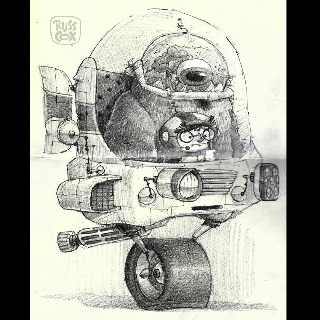 A new doodle from my sketchbook. I want to get back to doing a weekly drawing. #future #spacecraft #space #spaceman #spacekid #creature #moleskine #sketchbook #pencil #sketch #doodle #drawing #characterdesign #graphicnovel #kidsgraphicnovel #picturebook #kidlit #illustration #kidlitillustrator #instaartist #instaillustrator