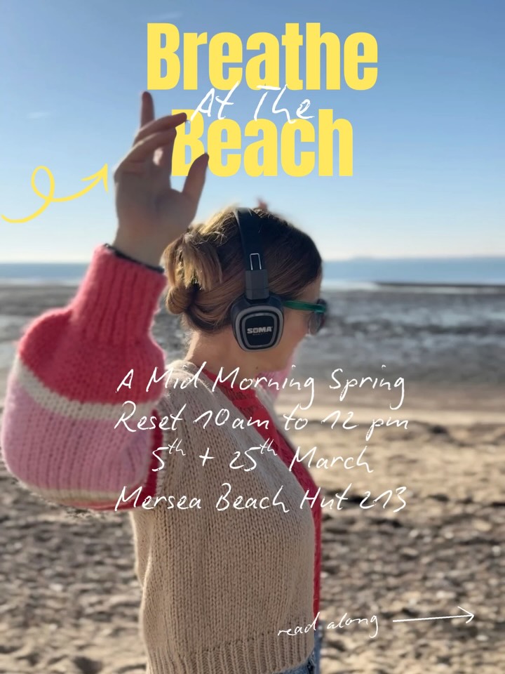 Breathe at the Beach • Spring Reset ✨
Our last session was so popular, so we’re bringing it back! ✨
Join us for a mid-morning Spring reset at Mersea Beach Hut 213, a chillled out morning at the beach, to slow down, breathe deeply and catch up.✨
Start with a guided Soma Breath session with Breath Coach Gabrielle from @breathewithgabrielle, then stay for a chat over complimentary tea, coffee & some legendary @merseamudcakes brownies.✨
With just 10 places per session, it’s the perfect opportunity to reset yourself, connect with others and get outside! ✨
📅 Dates: 5th & 25th March
⏰ Time: 9.50am – 12pm
💷 Cost: £25
📍 Location: Mersea Beach Hut 213
✨ Comment “BREATHE” and I’ll send you the booking link! 🔗 Any questions ask away...
Can't wait to see you at the beach! ✨
Jo + Gabrielle xx ✨
Weather dependent if it’s not suitable and we need to cancel a full refund or alternative date will be given, your choice✨
#beachhuts #springreset #somabreath #merseaisland #essex