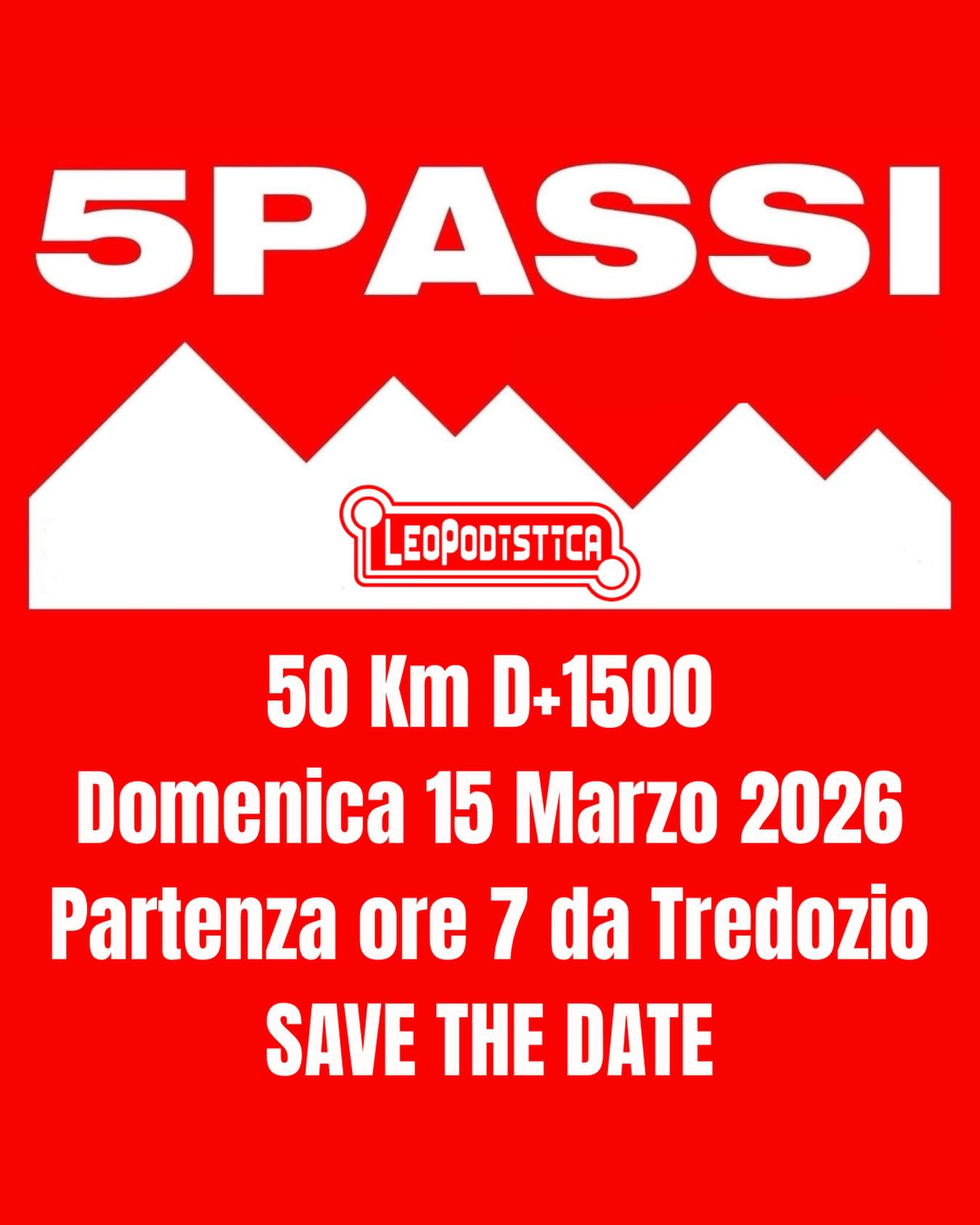 GIRO DEI 5 PASSI 2026
Domenica 15 marzo 2026.
Allenamento autogestito di corsa su strada in montagna con partenza e arrivo a Tredozio.
Partenza ore 7 precise da Tredozio.
Percorso di 50 Km con dislivello positivo di 1500 metri (percorso in parte non asfaltato). Possibilità di fare solo gli ultimi due passi (Cavallara e Collina) circa 20 Km partendo da Marradi (da raggiungere in treno o con mezzi propri).
Dopo la corsa possibilità di pranzare presso l’Agriturismo Ridiano prenotarsi entro martedì 10 marzo.
Allenamento autogestito in autosufficienza, non ci sono ristori lungo il percorso. Ogni partecipante è responsabile di se stesso, del proprio stato di salute e delle proprie capacità di affrontare il percorso. Le strade sono aperte al traffico, è obbligatorio rispettare il codice della strada. L’organizzazione declina qualsiasi responsabilità su persone e cose.
Possono partecipare a questo evento anche tesserati di altre società sportive.
ATTENZIONE: sia per la corsa sia per il pranzo occorre compilare il link allegato.
Per informazioni: @leonardocallini 3398854372 Whatsapp.
https://docs.google.com/forms/d/e/1FAIpQLSfDpami18al2f5NqwwnMyOGj02qKbMYzVlP_wLsKqixtwgW7Q/viewform?usp=publish-editor