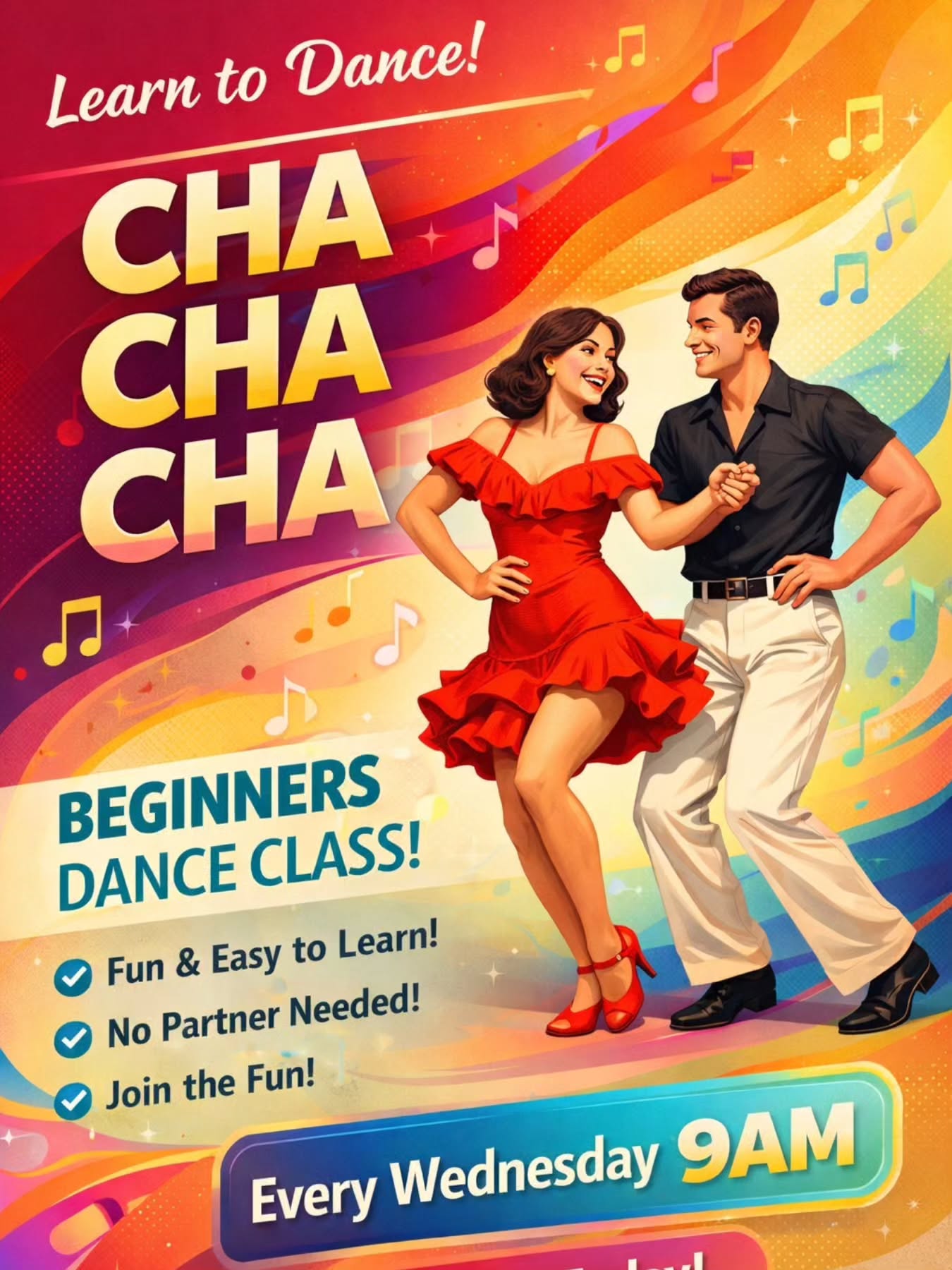 Dance through New Year!
New Chacha Class starting this Wednesday, 11 Feb 2026, 9am.
Fun & Easy!
No Partner Needed!
Trial at $15 for new joiners.
Come join us today!
WhatsApp 87847807 or sign up via vibefam Aure Studios
See you soon!
#dancesg
#chachacha
#beginner
#danceclass
#inthemood