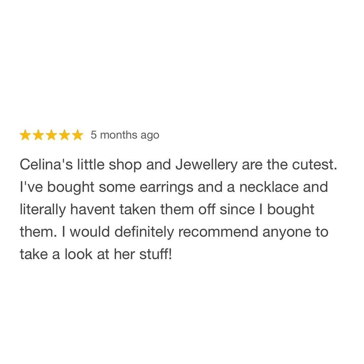 These little review mean the world 🥰