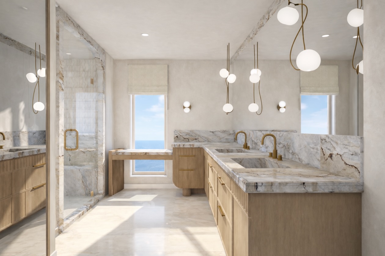 Just presented: the new primary bath direction for this full gut renovation.
Every decision starts here: reworking the layout, dialing in the materials, and shaping how the space will feel long before construction begins.
.
.
#southfloridahomes #bathrenovation #southfloridadesigner #southfloridainteriordesign