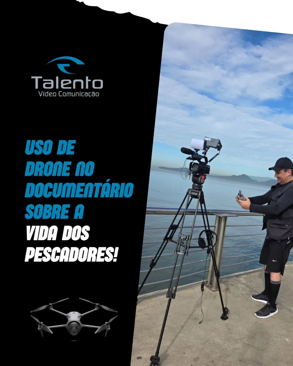 Imagens que contam histórias de verdade merecem novos ângulos. 🎥🚁
No documentário sobre a vida dos pescadores, o uso de drone trouxe uma visão ampla, sensível e impactante — valorizando cada detalhe do mar, do trabalho e da tradição.
Na Talento Vídeo, tecnologia e olhar cinematográfico caminham juntos para transformar histórias reais em produções memoráveis.
📲 Quer elevar o nível do seu documentário com imagens aéreas profissionais? Fale com a nossa equipe.
#DroneNoDocumentario #TalentoVideo #CaptaçãoAérea #DocumentarioProfissional #Audiovisual
