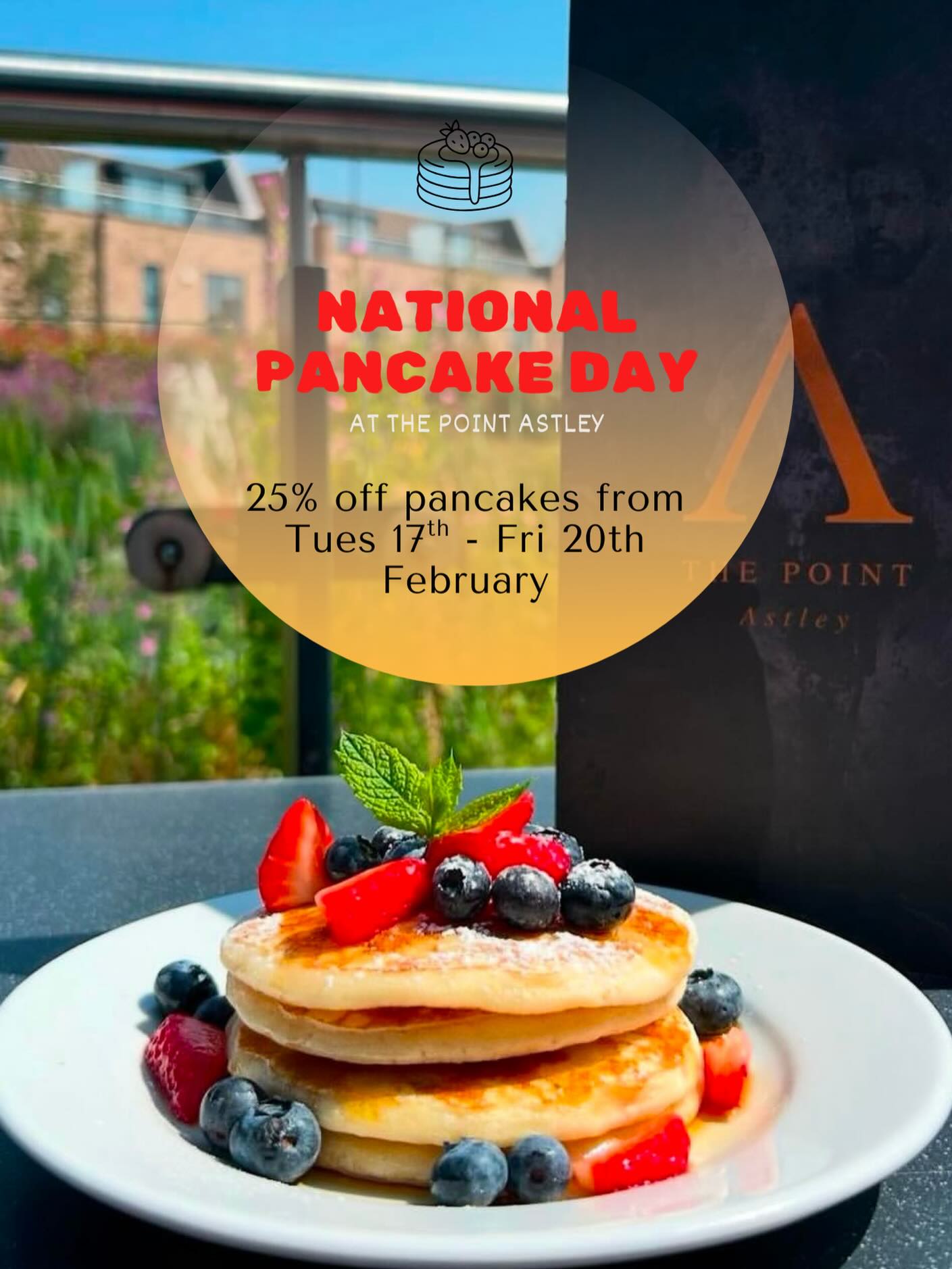 🥞✨ National Pancake Day… but make it a whole week! ✨🥞
We’re keeping the celebrations going with 25% off pancakes until Friday — because one day simply isn’t enough. Whether it’s a lazy brunch, an after-work treat, or pancakes with a pint, we’ve got your stack waiting🍓🫐🍯
No bookings needed 🙌
Just come down, grab a table, order a drink and tuck into something sweet! 😋
#thepointastley #pancakeday #midweektreat #brunching #manchester