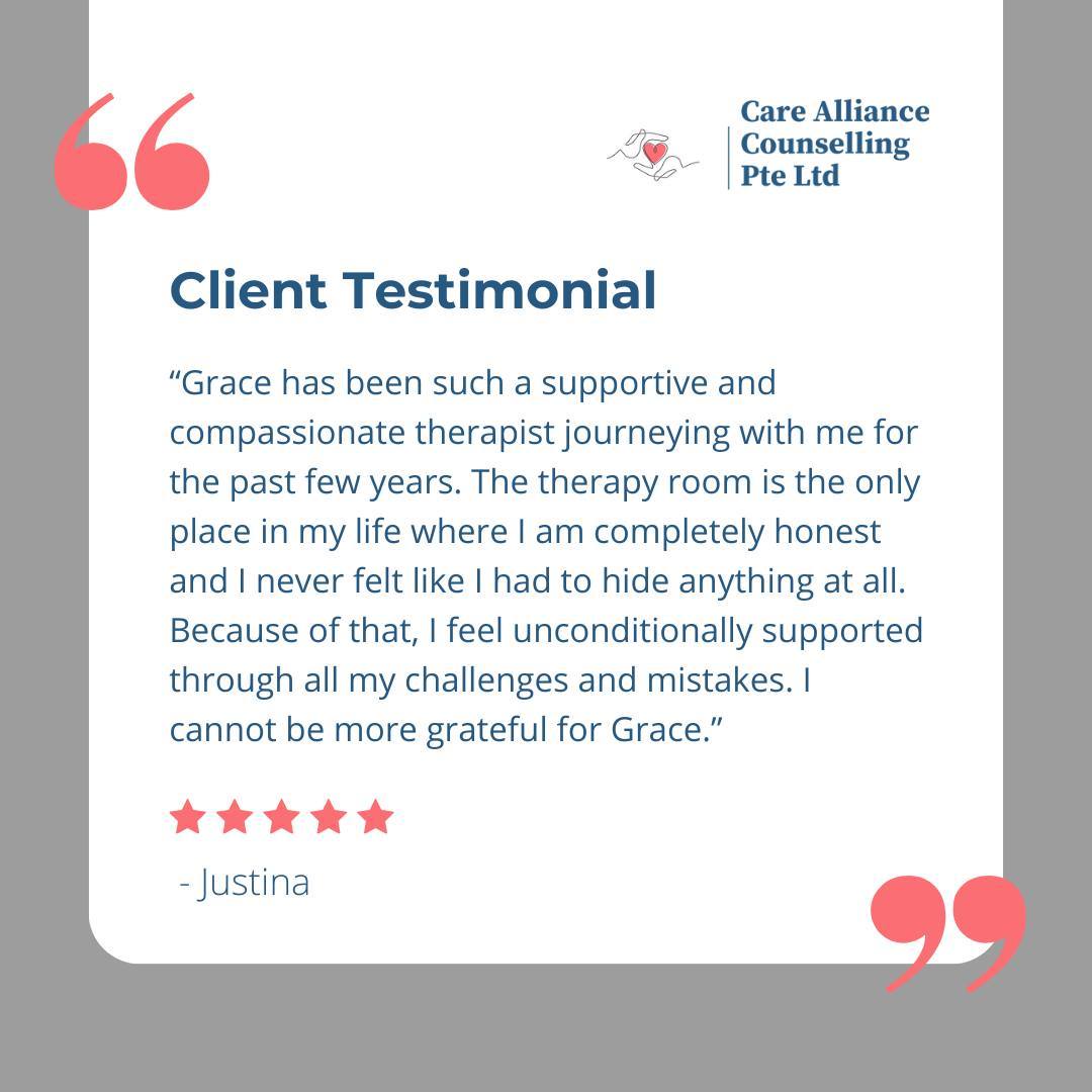 Thank you for your kind words, Justina!
#ClientTestimonial #HealingJourney #MentalHealthSupport #CounselingSuccess #CareAllianceCounselling
