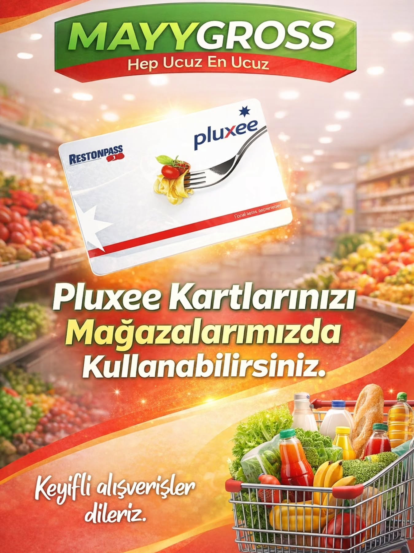 Pluxee kartınız artık MAYYGROSS’ta geçerli!
Temel ihtiyaçlarınızı avantajlı fiyatlarla alın, bütçenizi koruyun.
💳 Kolay ödeme
🛒 Uygun fiyat
⭐ Güvenli alışveriş
MAYYGROSS – Hep Ucuz En Ucuz.#kırşehir #kaman#takipci