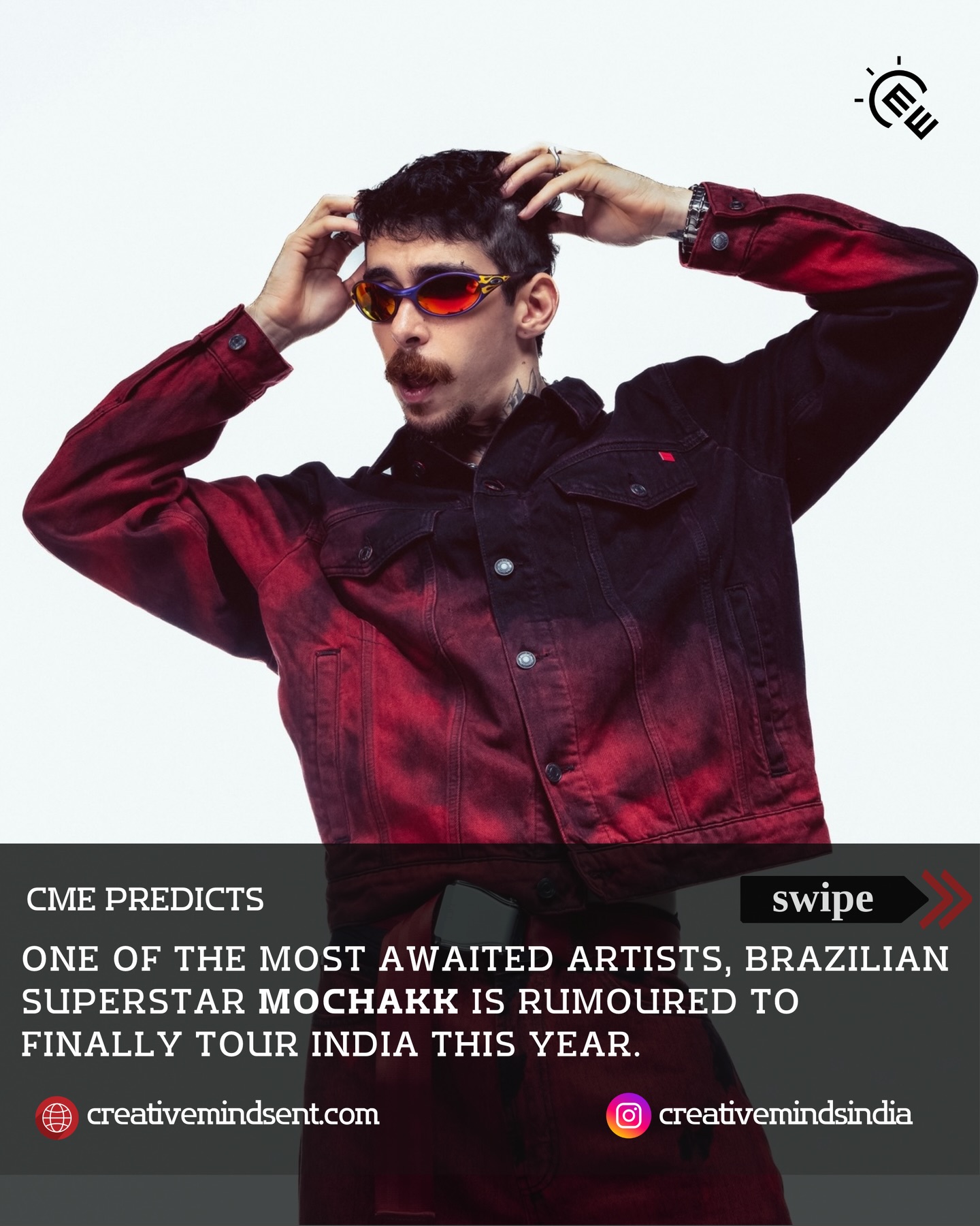 CME Predicts :
One of the most awaited artists, the Brazilian superstar Mochakk is rumoured to finally tour India very soon!!
Stay tuned for more updates 😉 CME Predicts :
One of the most awaited artists, the Brazilian superstar Mochakk is rumoured to finally tour India very soon!!
Stay tuned for more updates 😉