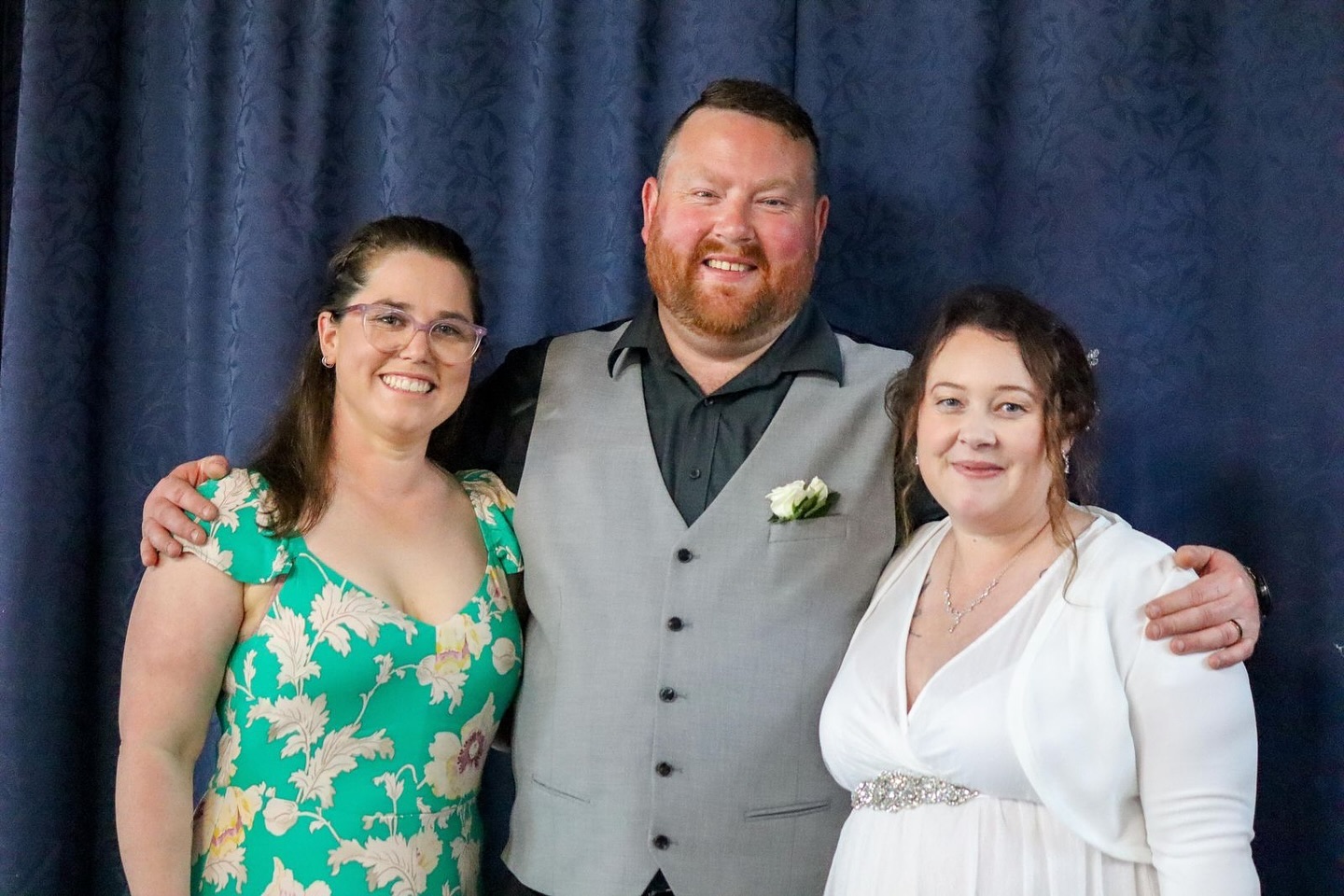 Gen with the happy couple and Shirley behind the camera. Let us help you with your special wedding or elopement on the West Coast!