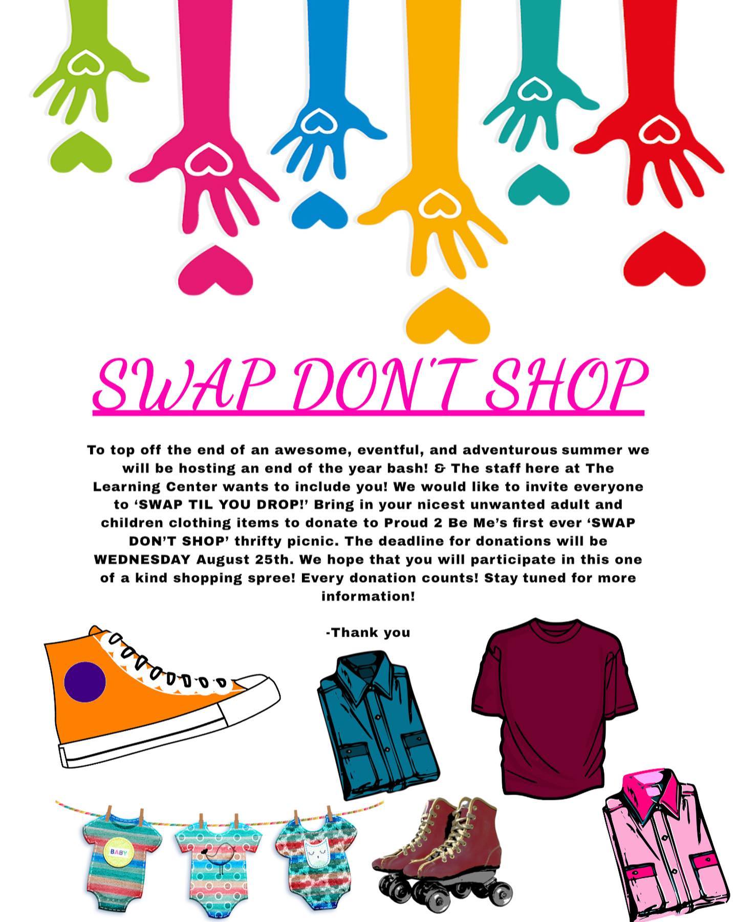 All donations should be delivered to the Learning Center ! Please contact owner Jazmin Norman for more details. Your donations will be greatly appreciated ♥️