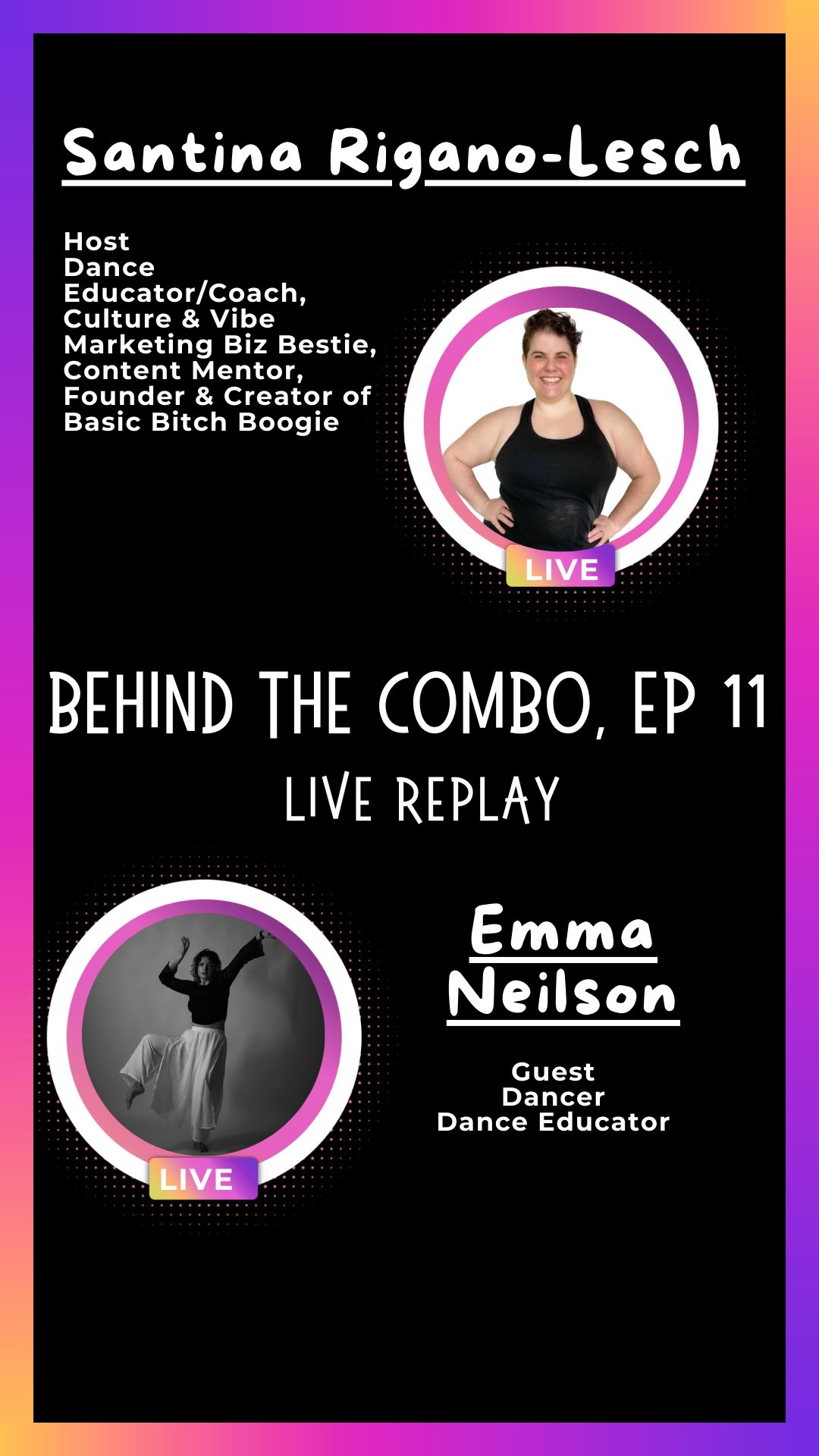 š« BEHIND THE COMBO | EP 11 ā with Emma Neilson š«
In this episode, Emma and I talked about body diversity, acceptance, and the responsibility we carry as educators to create spaces where dancers donāt feel like they have to shrink to belong.
Because saying āall bodies are welcomeā is one thing.
Building a culture that actually reflects that? Thatās leadership.
This conversation opened the door to:
⨠What body diversity actually looks like inside a studio culture
šæ How educators can shift language and expectations around bodies
š§ The impact of comparison, social media, and traditional aesthetics
āļø Moving from performance pressure to embodied self-trust
š What changes when dancers feel like they donāt have to shrink to belong
This one is for educators and dancers who believe dance spaces should expand people, not confine them.
š„ Watch the full replay and let it land.
Drop a š if this resonates or share one way youāre creating more body acceptance in your space.