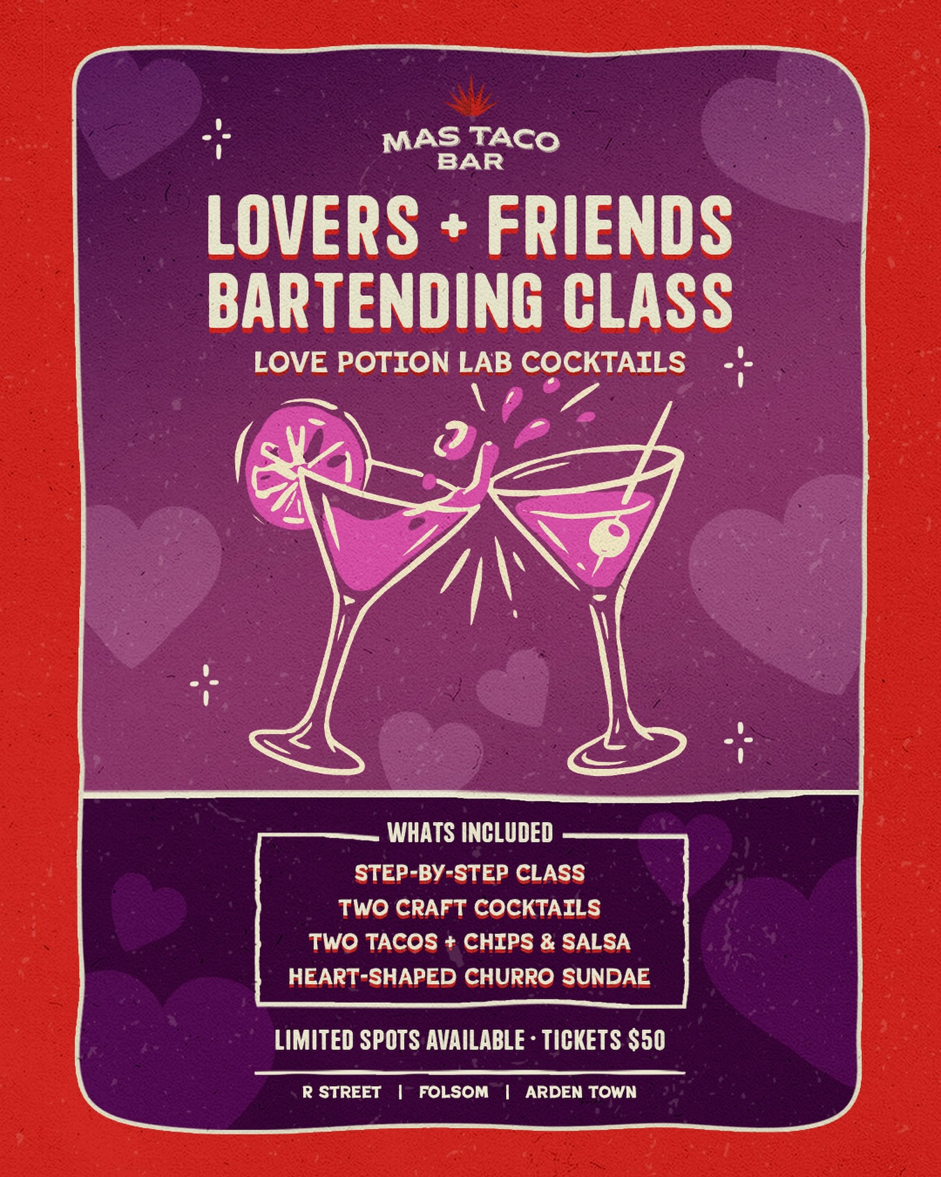a little love, a little tequila, a lot of fun 💖join us for our lovers + friends bartending cl....