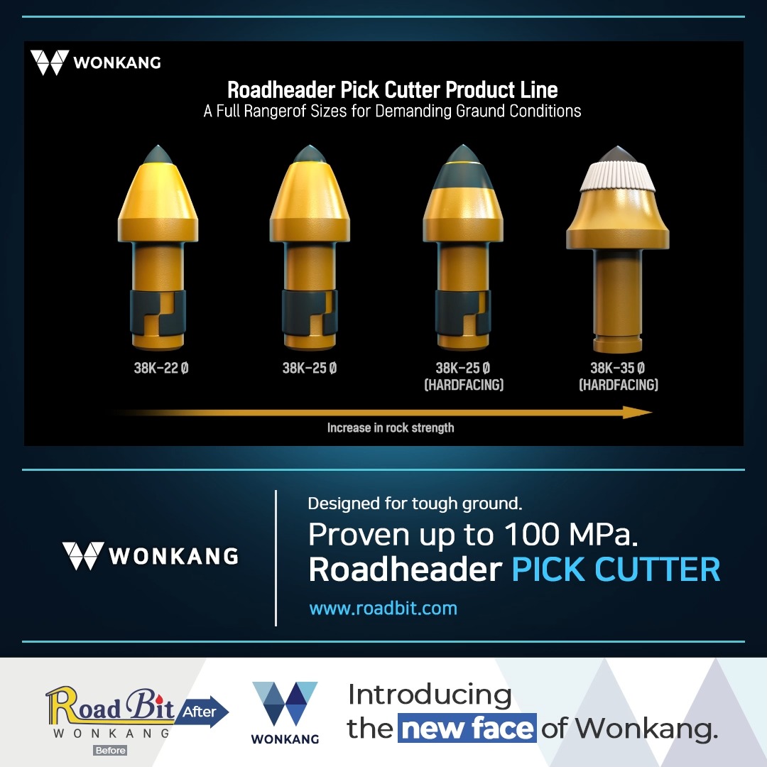 Designed for tough ground. Proven up to 100 MPa.
Roadheader PICK CUTTER
▶ More videos on our website
www.roadbit.com
#Diaphragmwall #Slurrywall #trenchcutter #BC30 #BC32 #BC35 #BC40 #cutterteeth #gearbox #mudpump #korea #wonkang #roadbit #cuttingwheel #BCF10 #BCF9 #spareparts #Mechanicalseals #Damper #Gearing #Complete #Assembly #roadheader #pick #tunneling #1500mm #bearing #tungsten