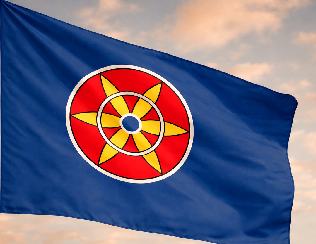 Kvenflagget: et symbol på et folk mellom vann, fjell og grenser. Utforsk historien og betydningen bak flagget i vårt nye blogginnlegg. Link in Bio #Kvenflagget #Kvenene #NorskHistorie #Kulturarv #Flaggbutikk